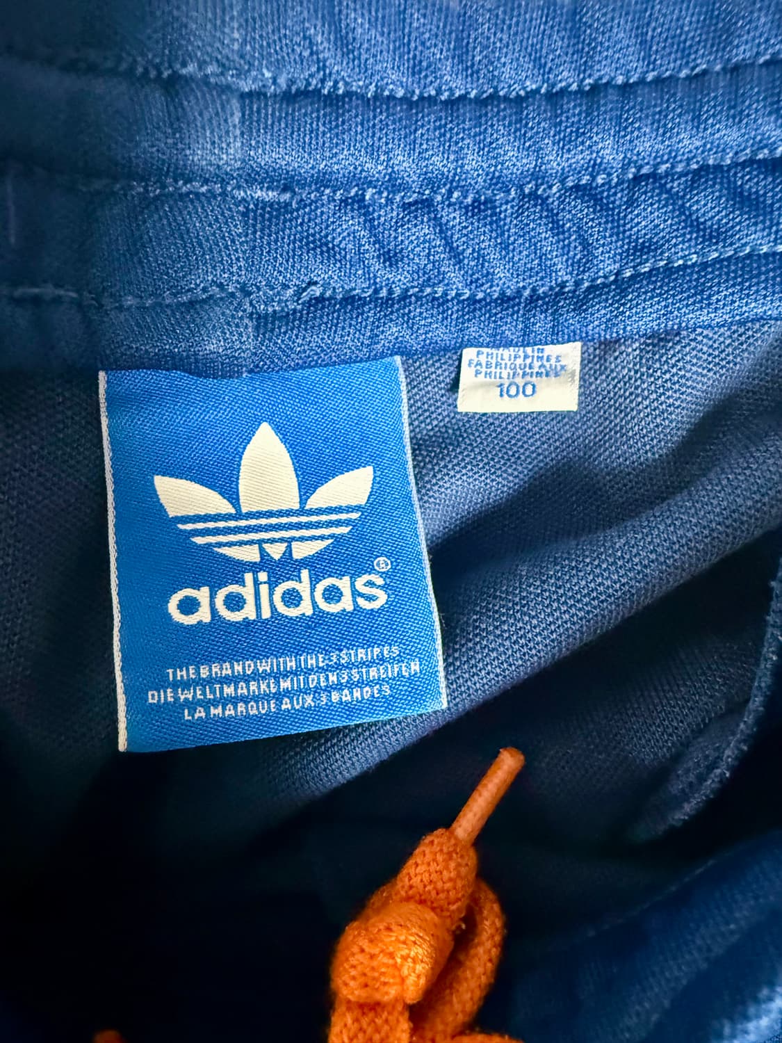 adidas blue & orange 3-stripe track pant 상품이미지3