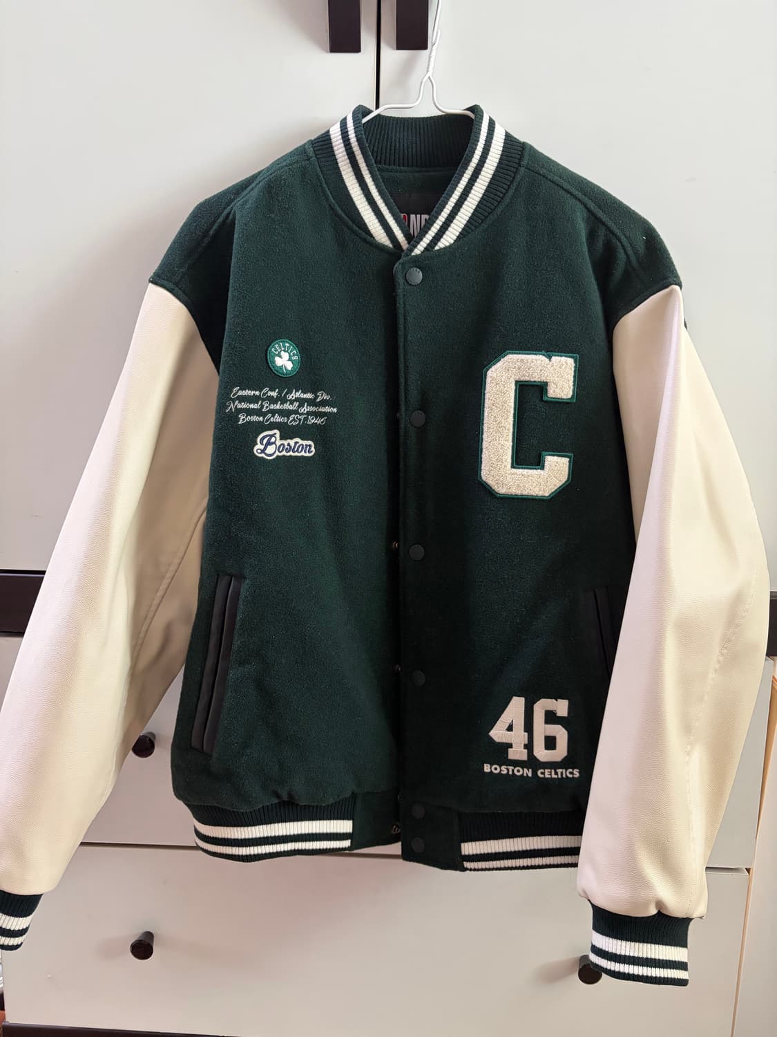 NBA 보스턴 셀틱스 바시티 자켓 야구점퍼 s 90사이즈 판매 상품이미지1