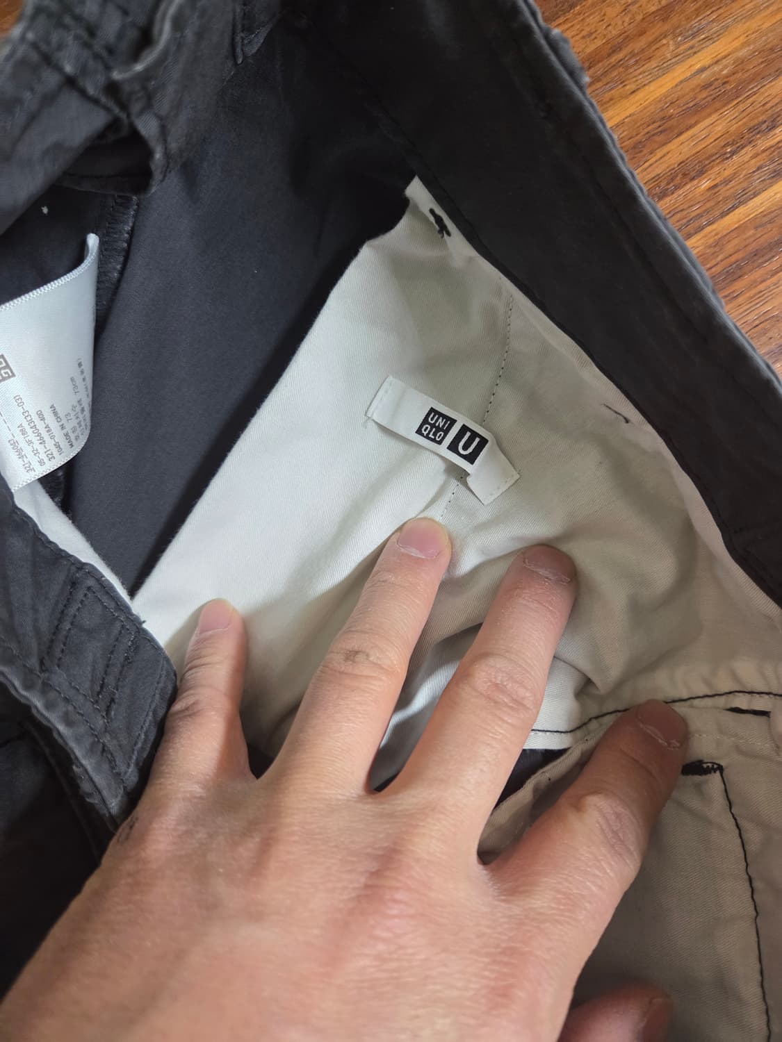 유니클로 u 파라슈트 와이드 팬츠 차콜 73 대략 26~ 상품이미지7