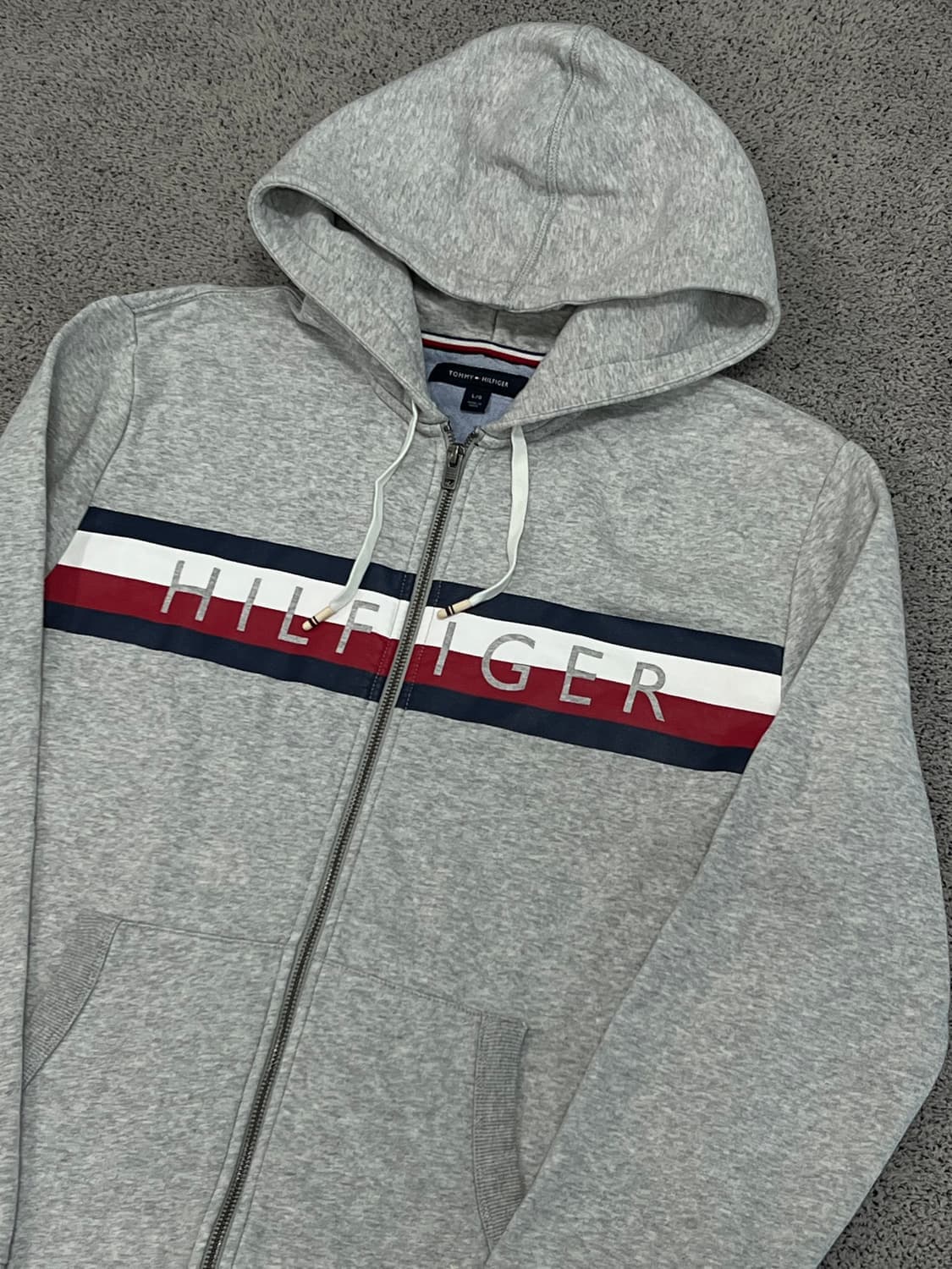 (L) 타미힐피거 글로벌 로고 후드 집업 자켓 상품이미지2