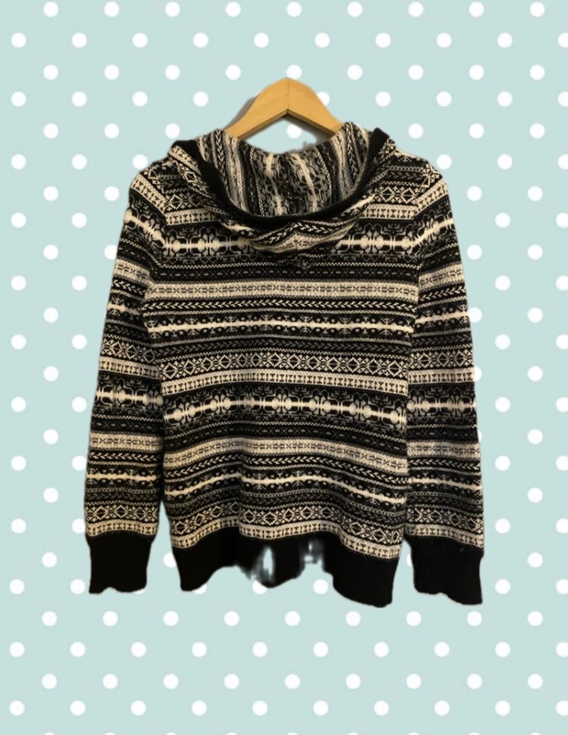 ❄️빈티지 모리걸 노르딕 투웨이 니트 후드집업❄️ 상품이미지3