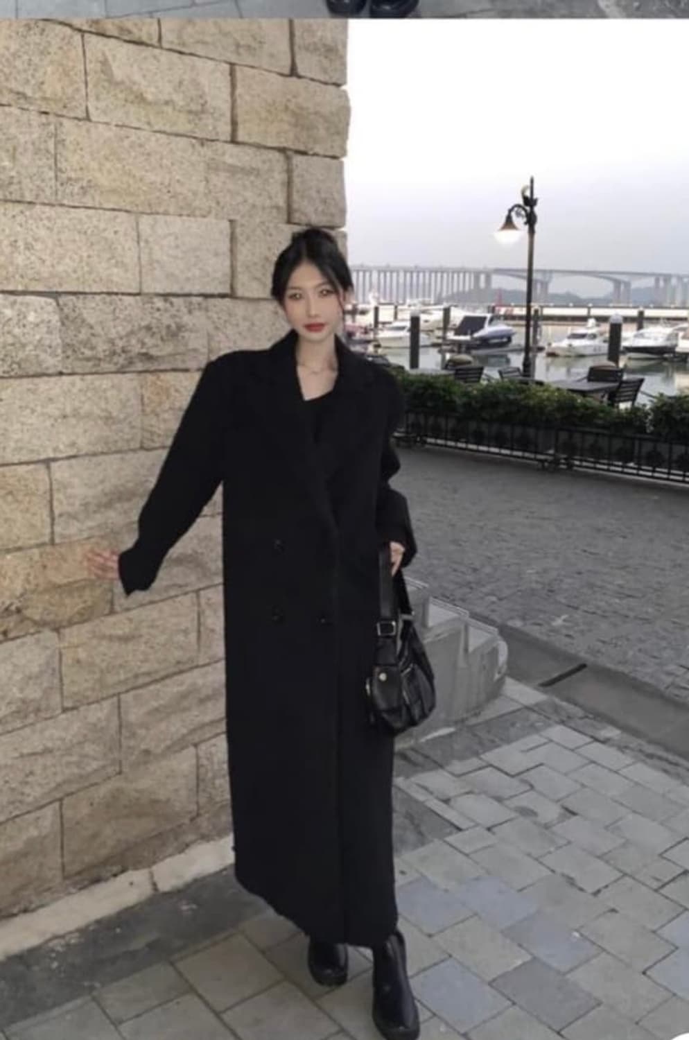 모헤어 더블 롱코트 상품이미지3