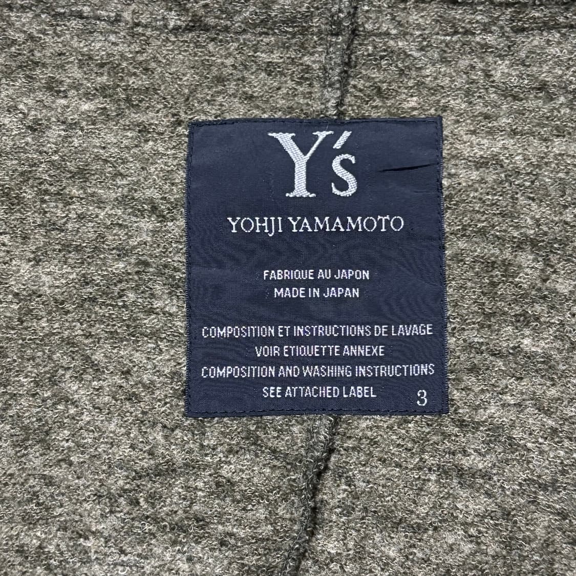 Y’s Yohji Yamamoto 요지야마모토 울 가디건 크롭자켓 상품이미지4