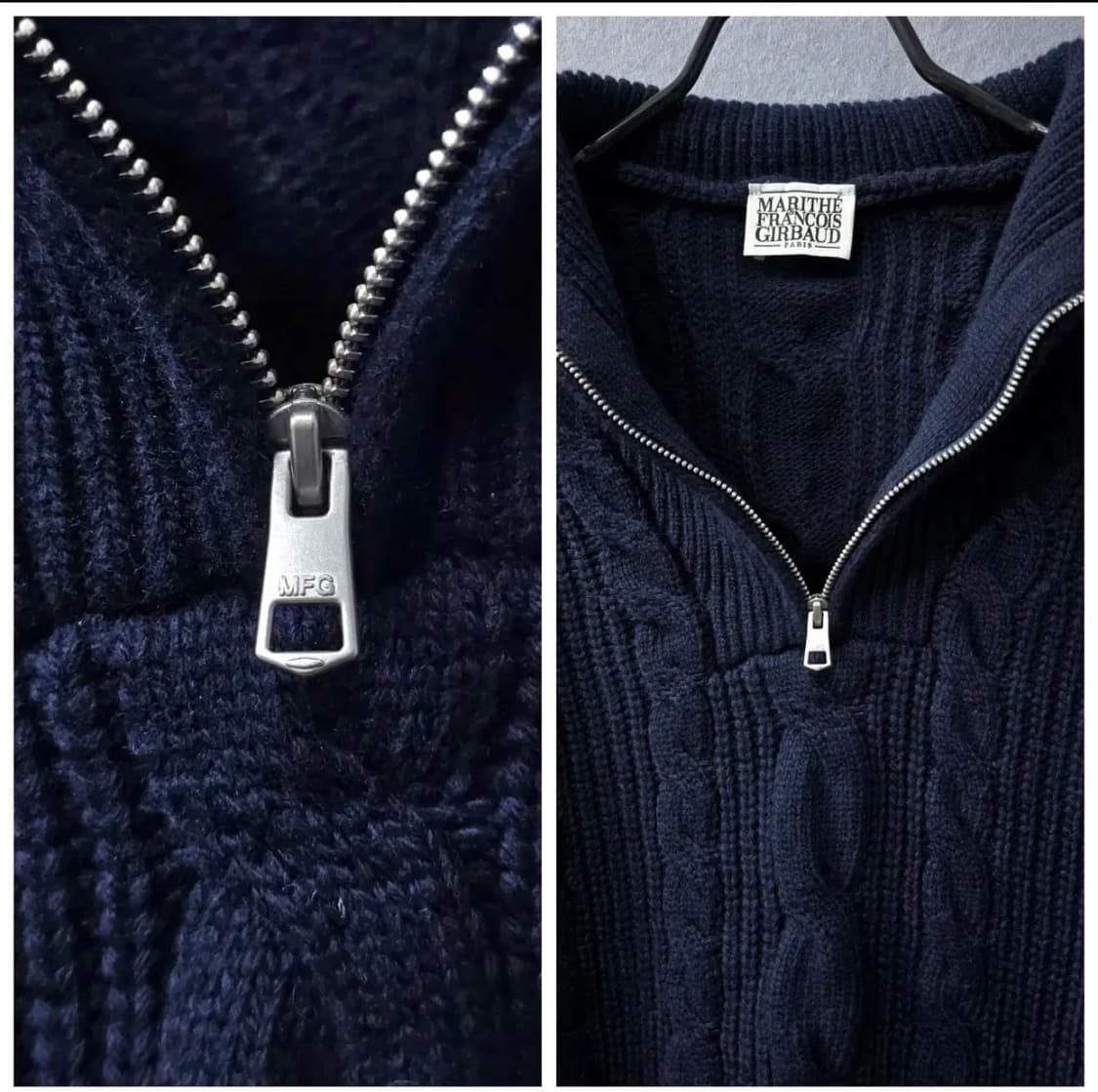 마리떼 프랑소와저버 풀오버 꽈배기 반집업 니트 상품이미지5