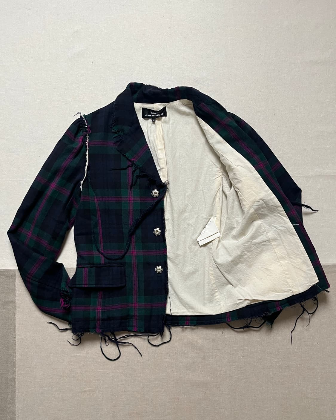 꼼데가르송 체크 컷아웃 자켓 Comme des garcons 상품이미지3