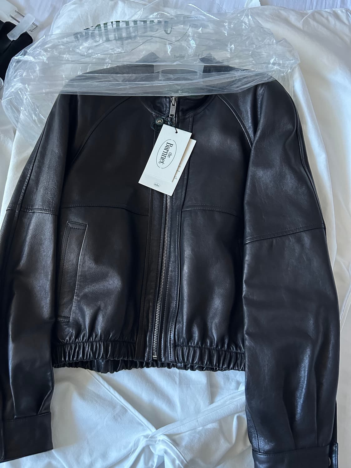 더바넷 레더 블루종 블랙 새상품 상품이미지5