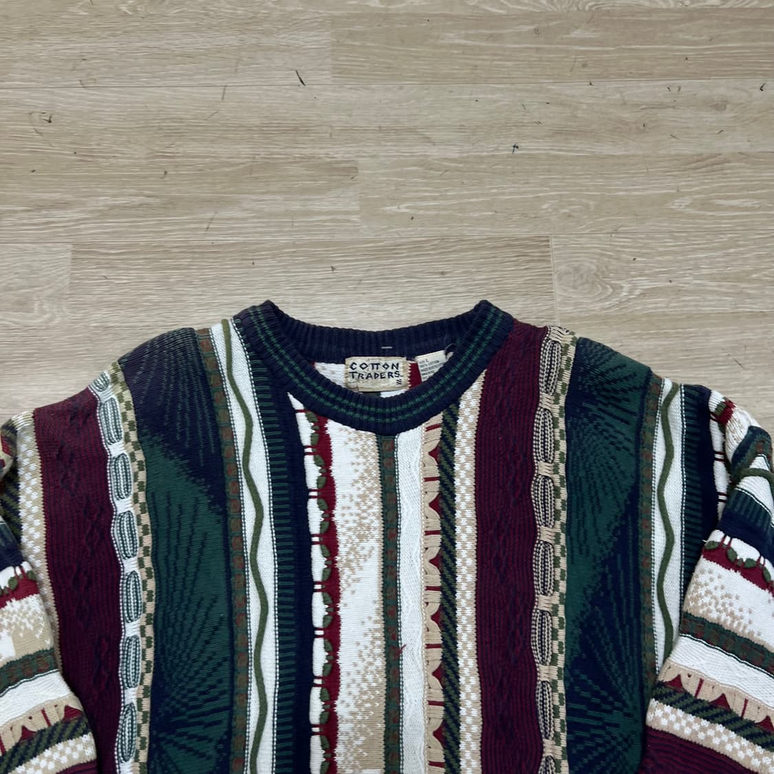 코튼 트레이더스 빈티지 아메카지 패턴 케이블 니트 [멀티] L/105 상품이미지2