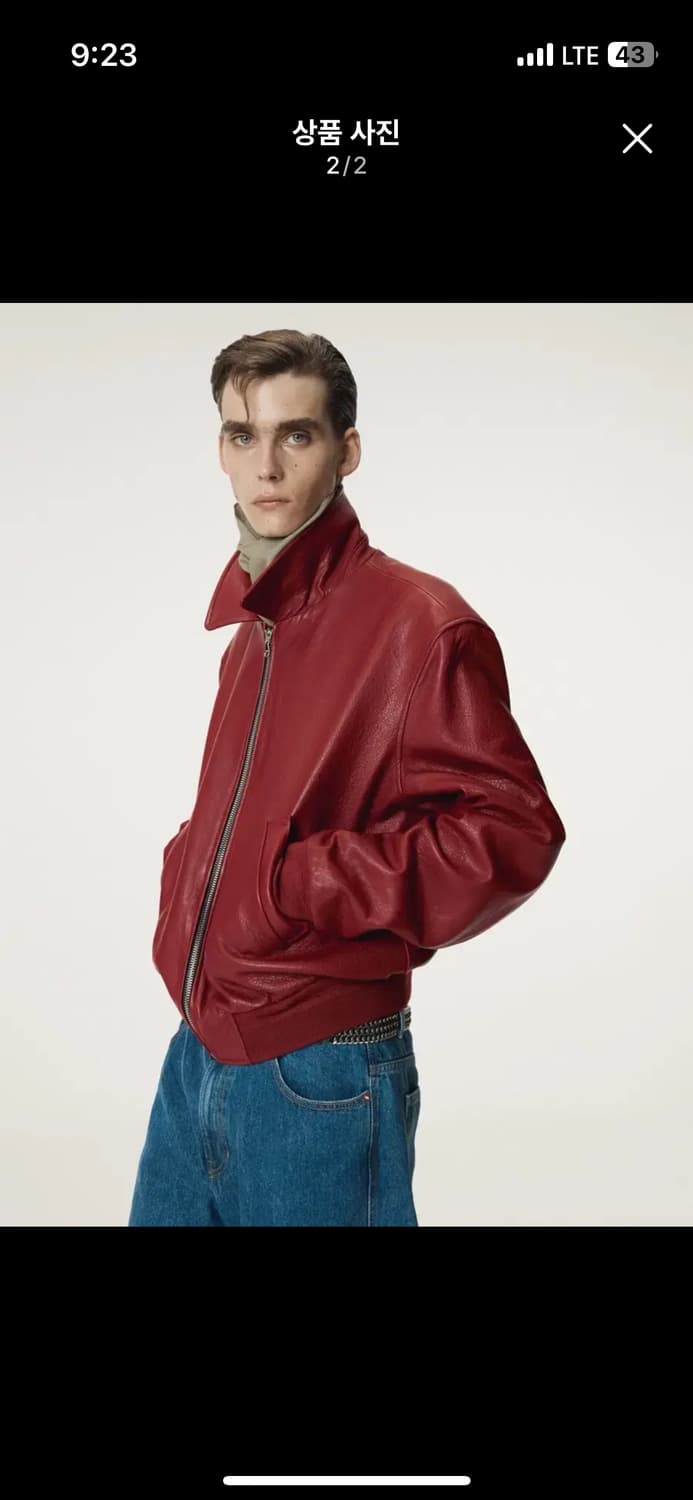 생로랑 램스킨 싱글 레더(라이더, 가죽) 자켓 상품이미지6