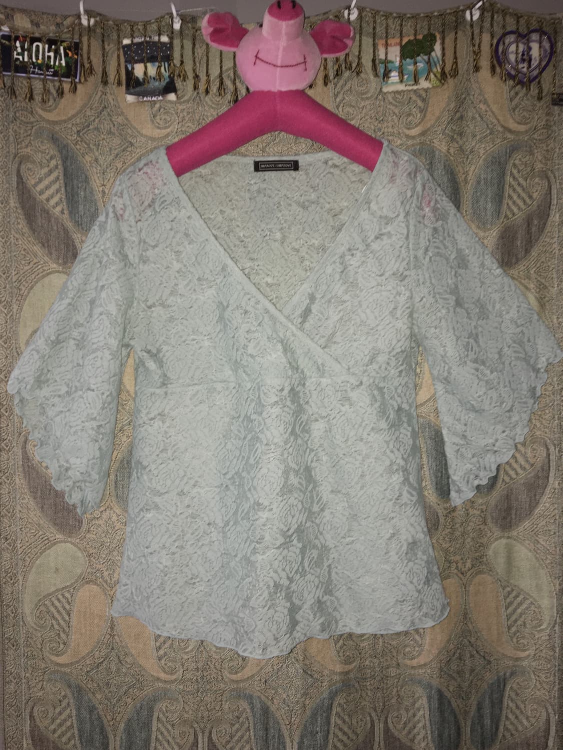 Mint rose lace 3/4 tee 상품이미지2