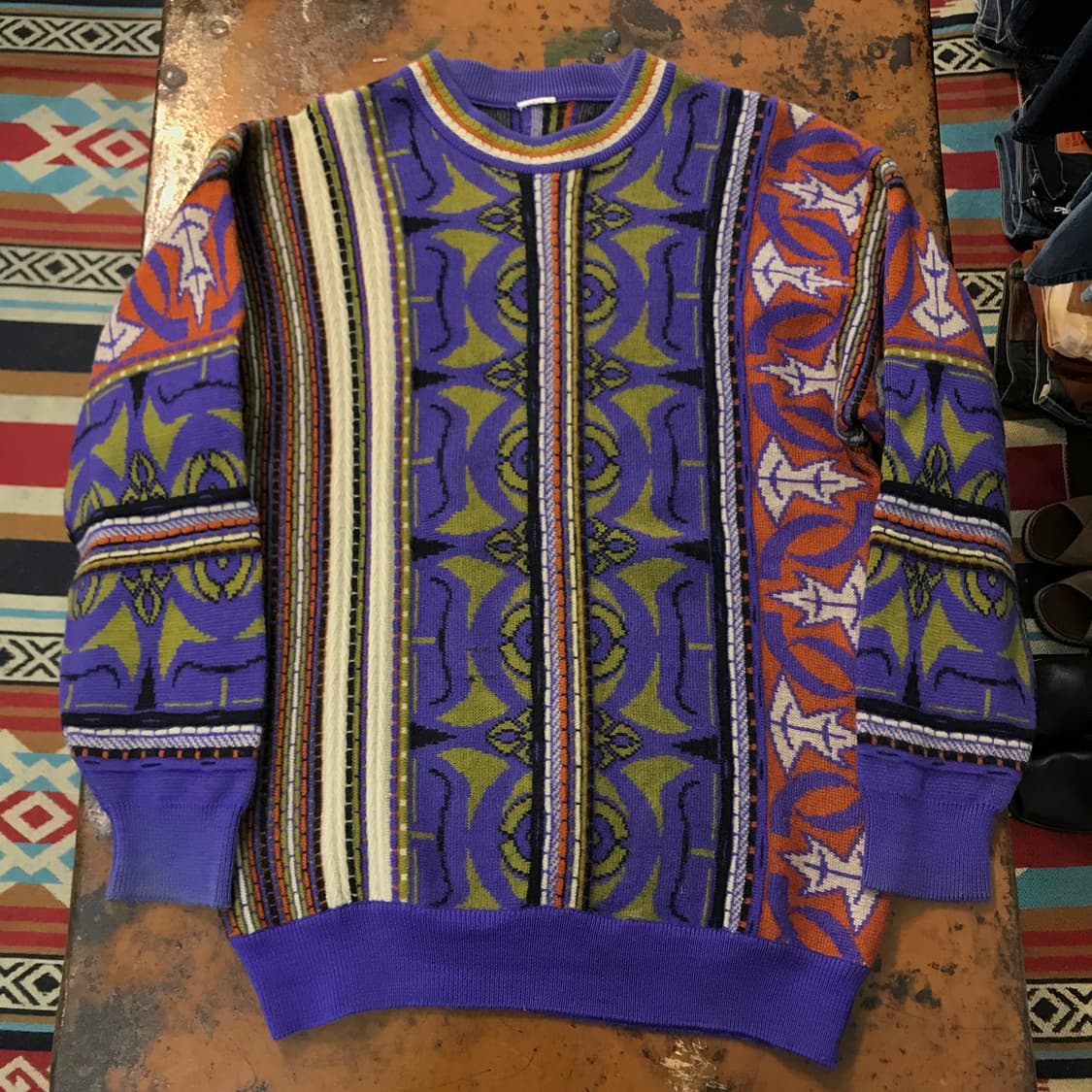 Japan VTG 아이코닉 패턴 울 스웨터 남성 102 여성 프리사이즈 상품이미지4