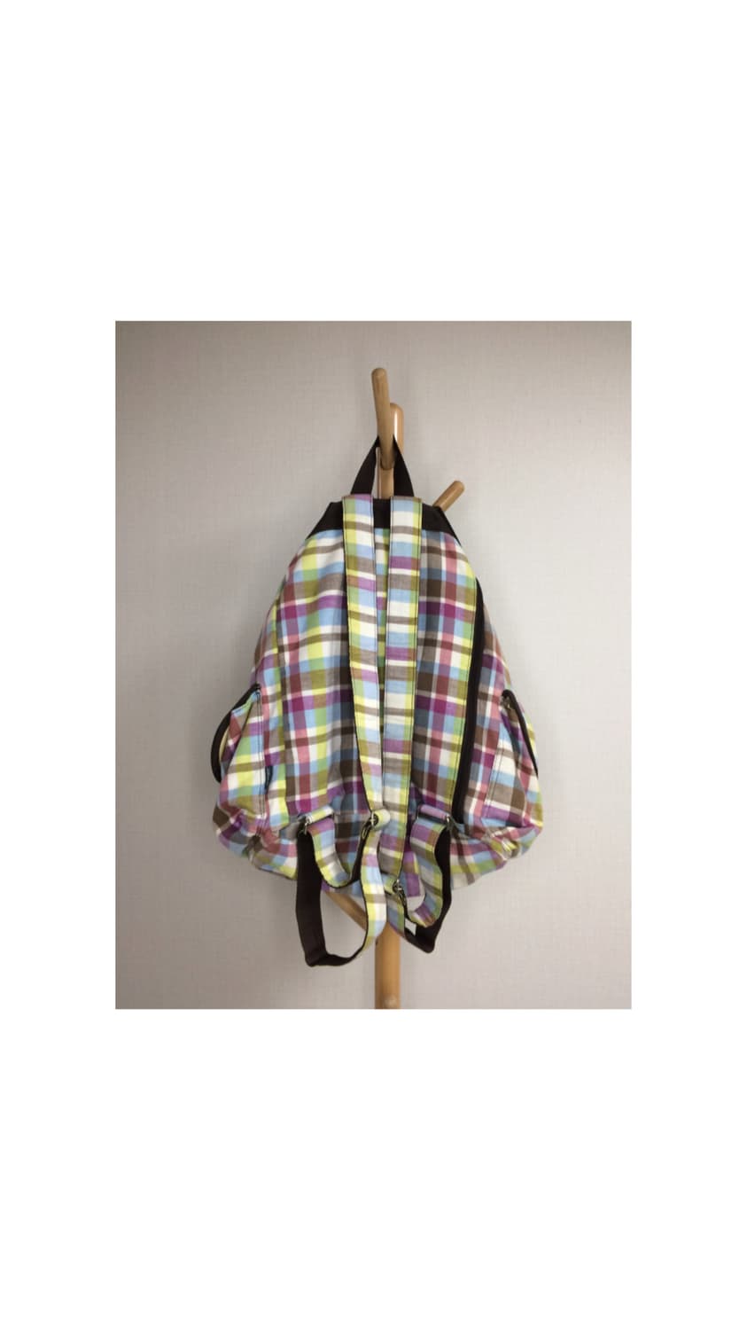 빈티지 모리걸 체크 백팩 상품이미지8