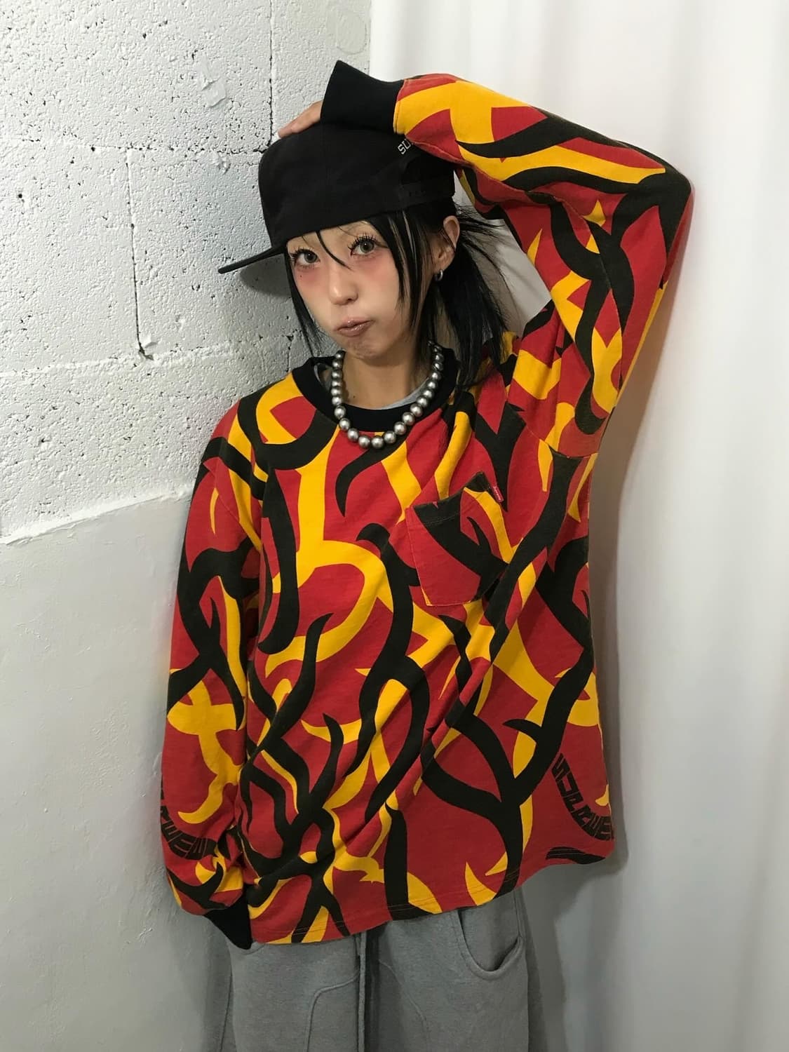 Supreme Red Tribal Pocket L/S - 19Fw 상품이미지1