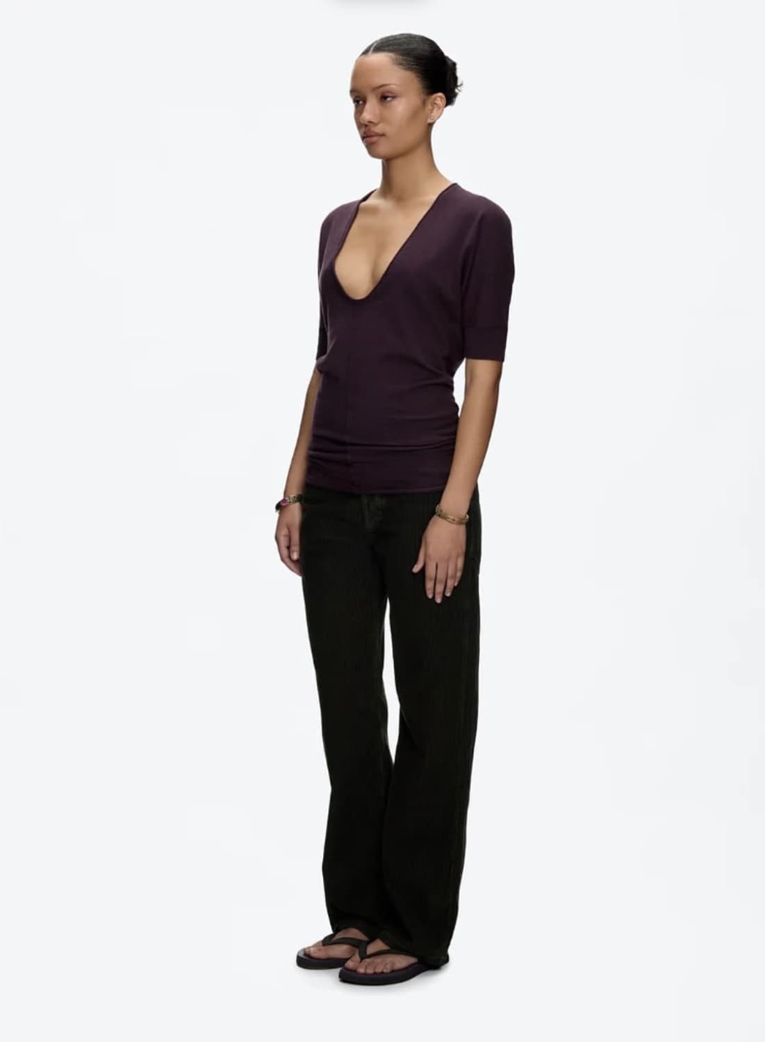 purple 드롭 니트톱 상품이미지2