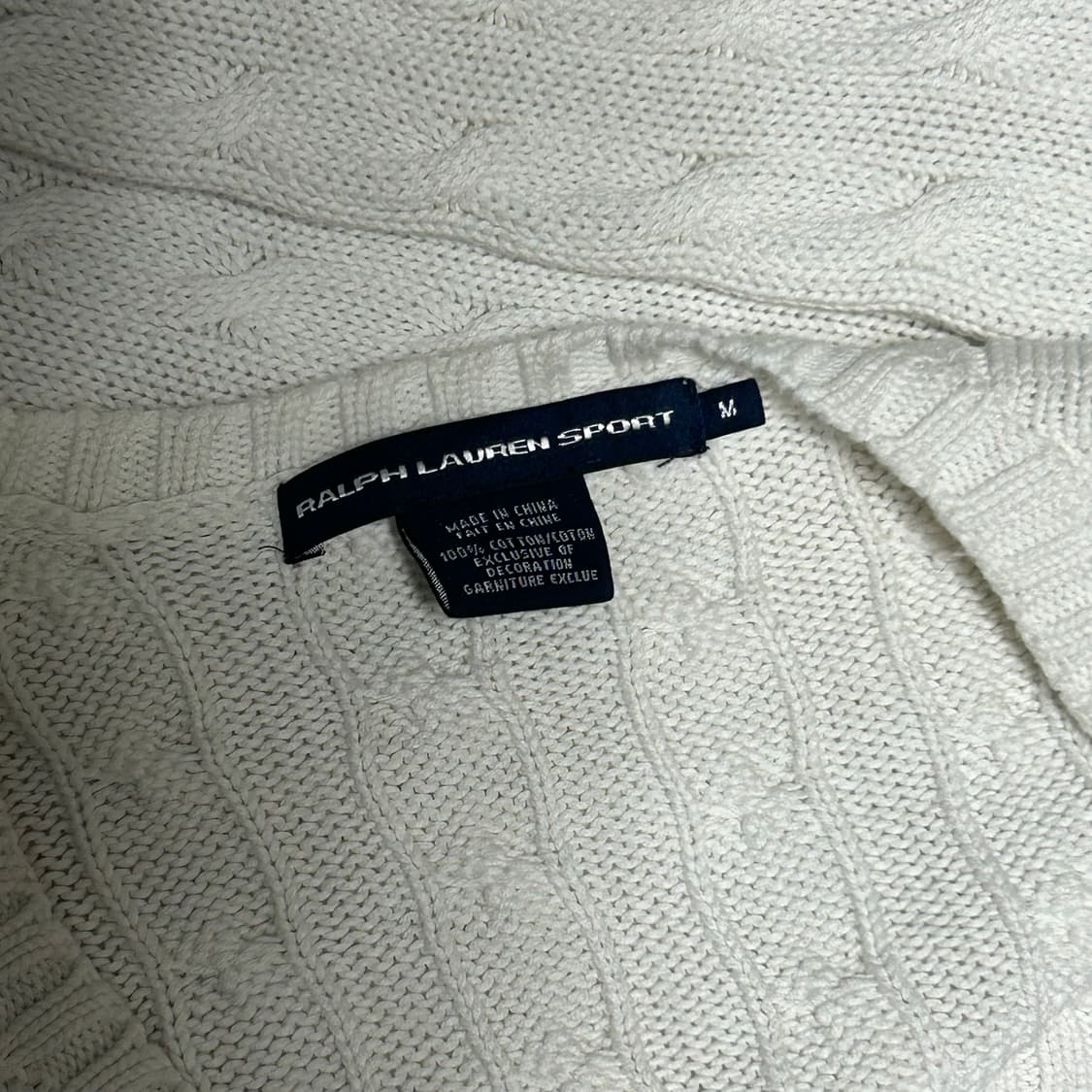 Polo Ralph Lauren 스포츠 여성용 화이트 브이넥 니트 상품이미지3