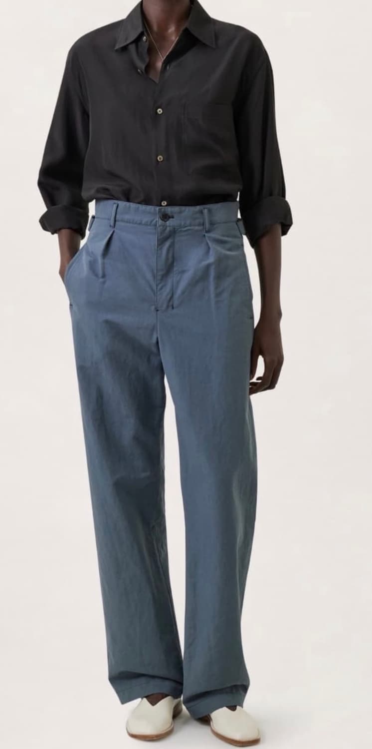 르메르 플리츠 스트레이트 팬츠 로열블루 34사이즈 상품이미지1