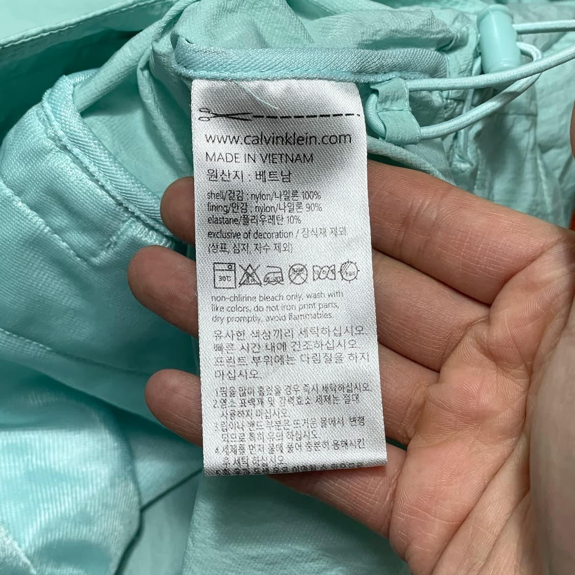 캘빈클라인 민트 경량 바람막이 점퍼 여성M 상품이미지5