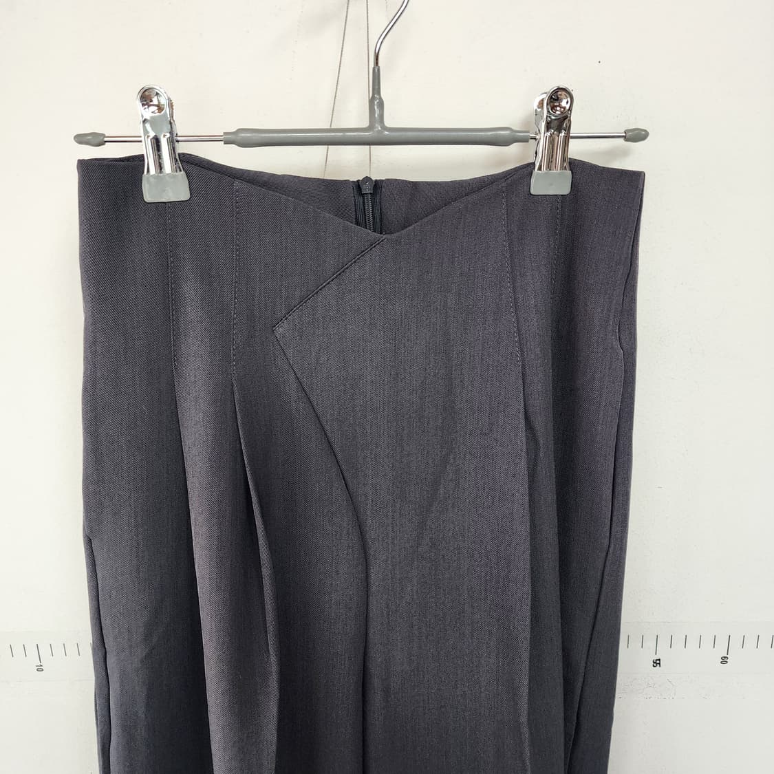 그레이 고급 와이드 슬랙스 팬츠 상품이미지2