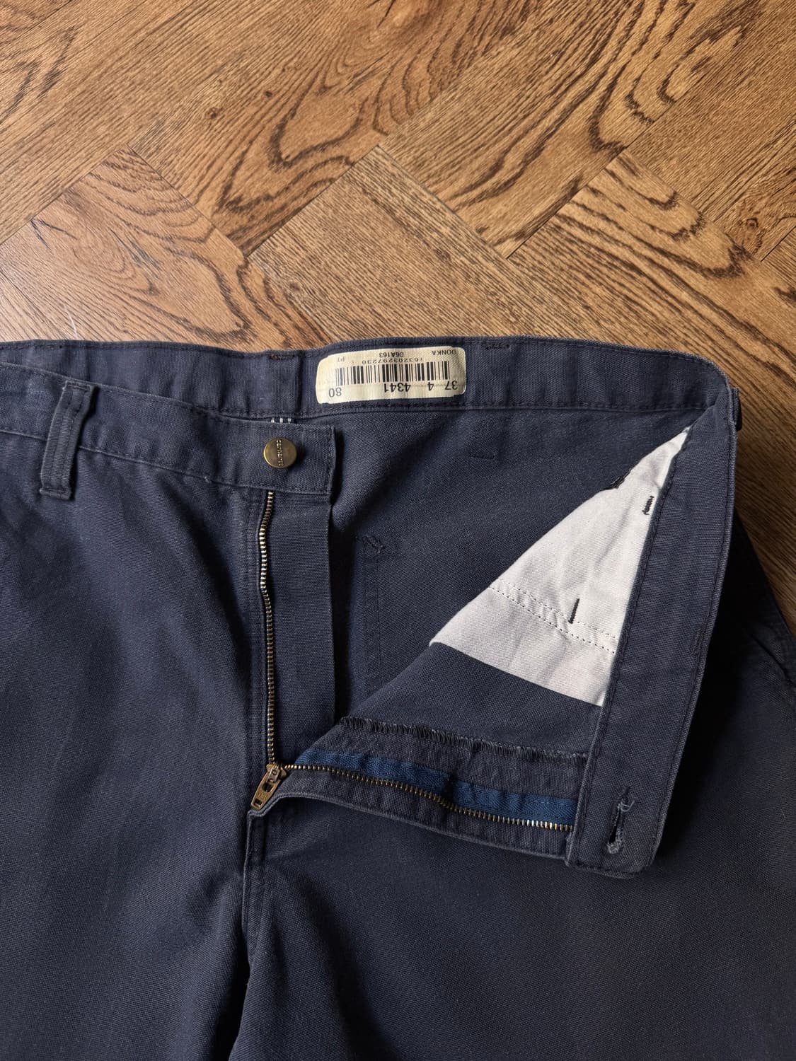 [34]칼하트 USA 빈티지 워싱 미드나잇 네이비 싱글니 카펜터 워크팬츠 상품이미지3