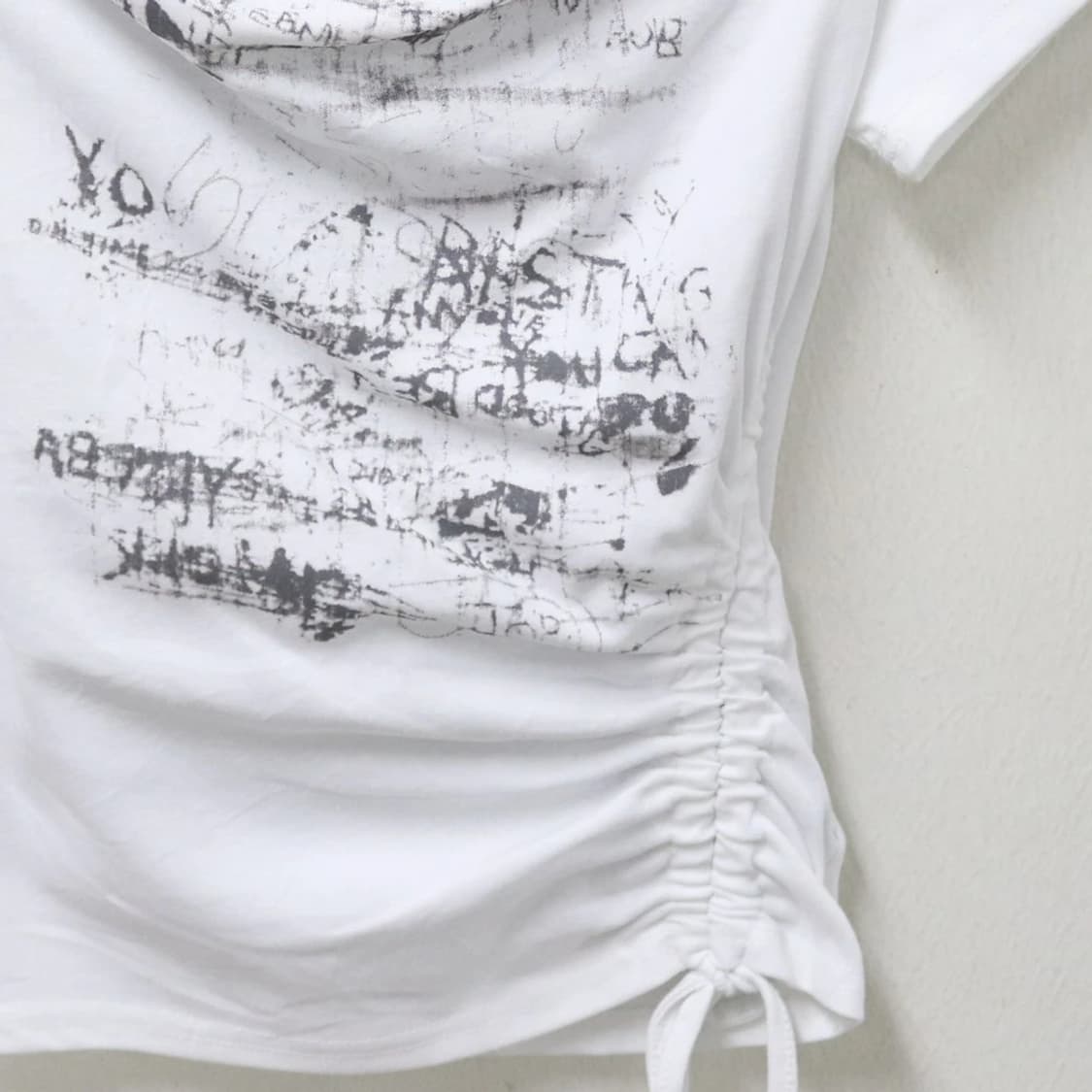 레이어드 셔링 반팔 티셔츠 66472 상품이미지4