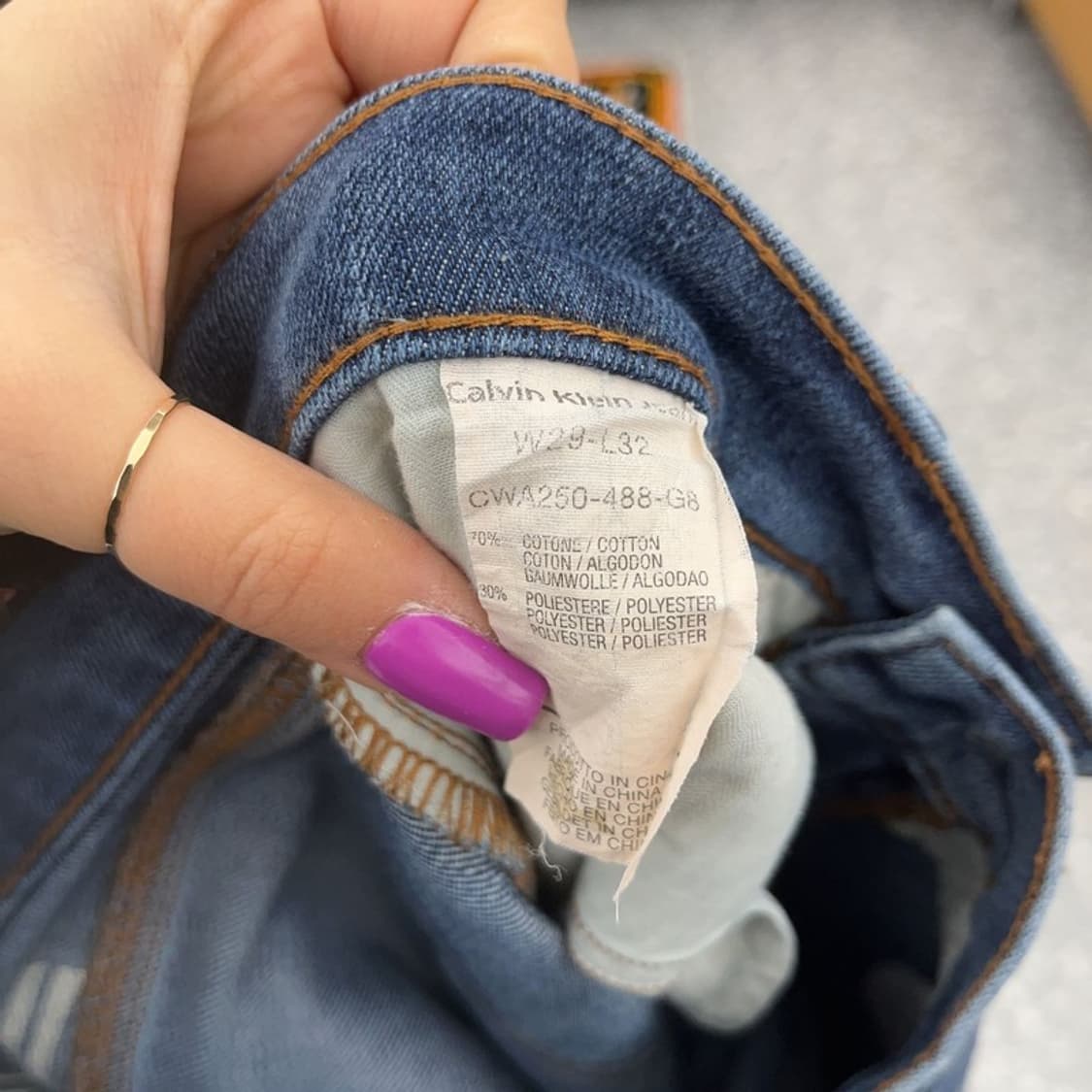 캘빈클라인 빈티지 세미부츠컷 워싱 데님팬츠 29인치 C07315 상품이미지6