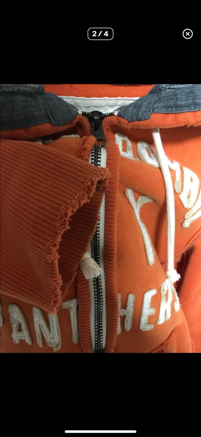 아베크롬비 후드집업 오렌지 주황색 홀리스터 빈티지 y2k 상품이미지2