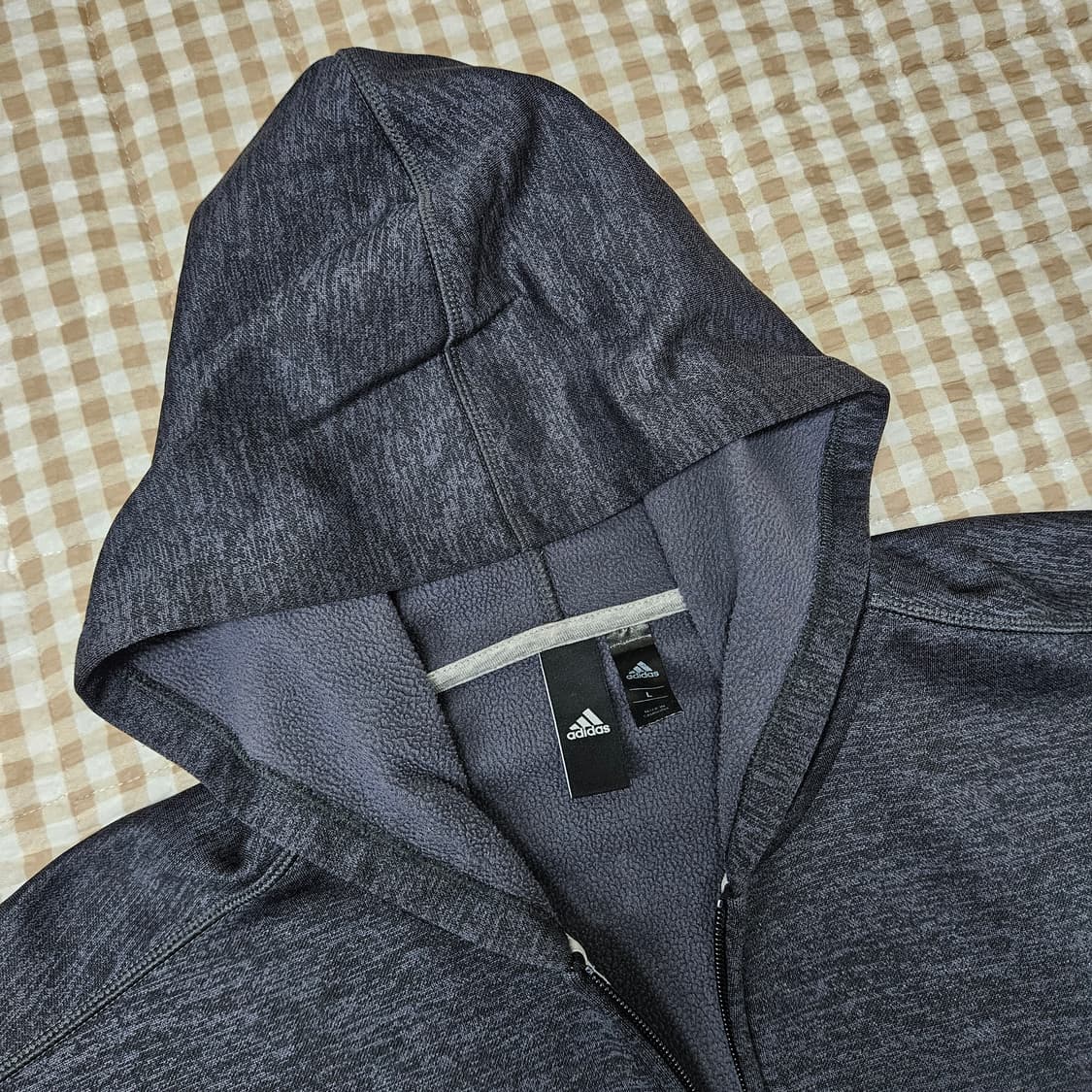 아디다스 기모 후드집업 자켓 남자100 상품이미지2