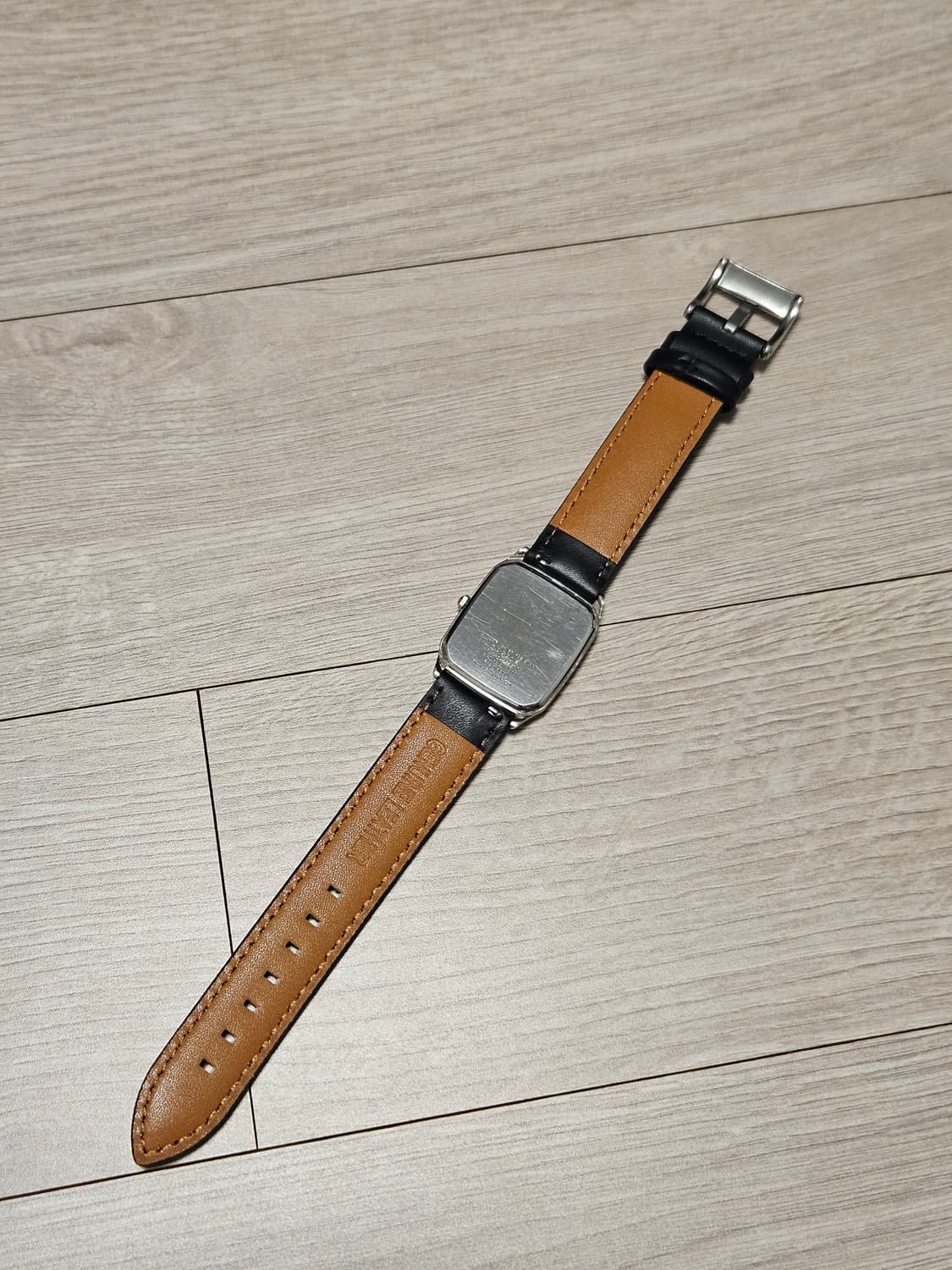 빈티지 시티즌 Forma 사각 은장 가죽 시계 상품이미지7