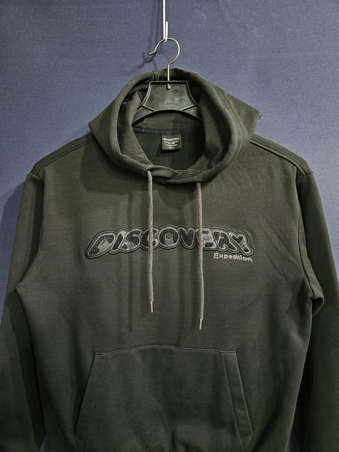 디스커버리 블랙차콜 남성 세미오버핏 95 기모 포켓 후드티  상품이미지7