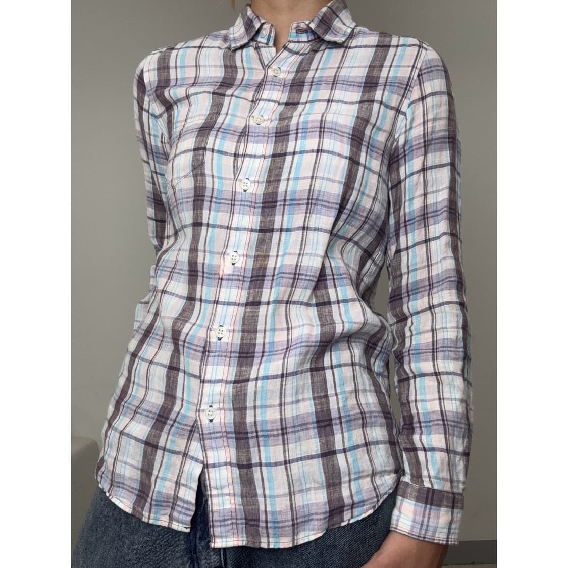 빈티지 체크 셔츠 상품이미지1