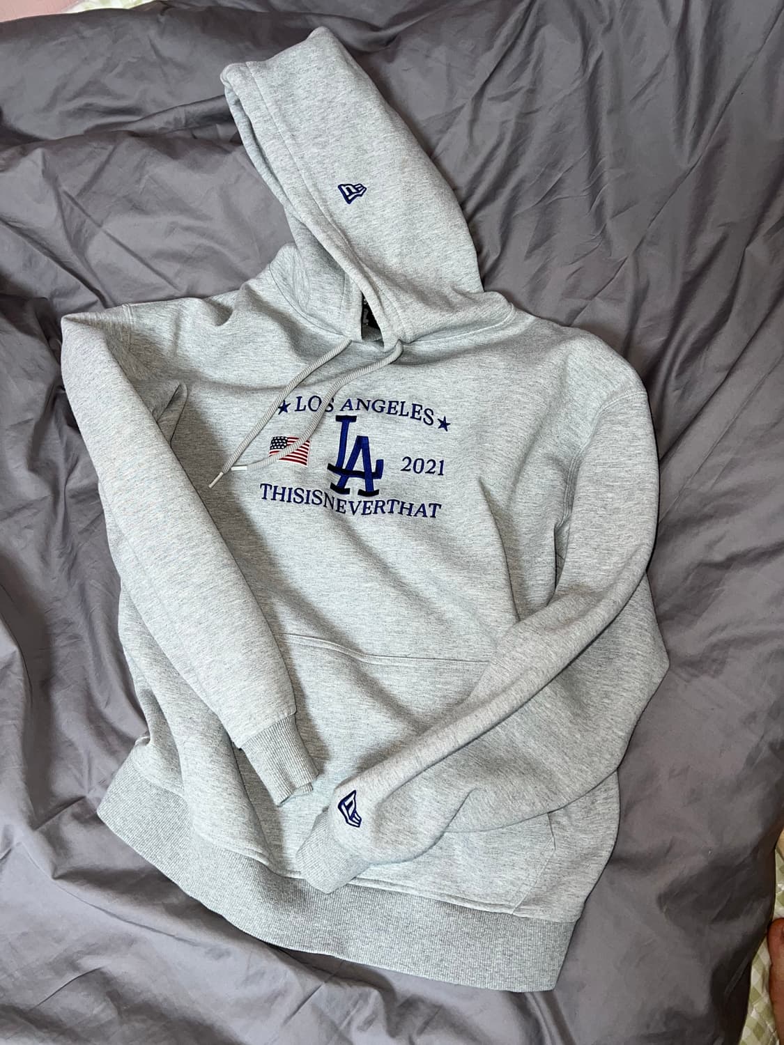 LA 다저스 뉴에라 디네댓 후드 그레이 (L) 상품이미지2