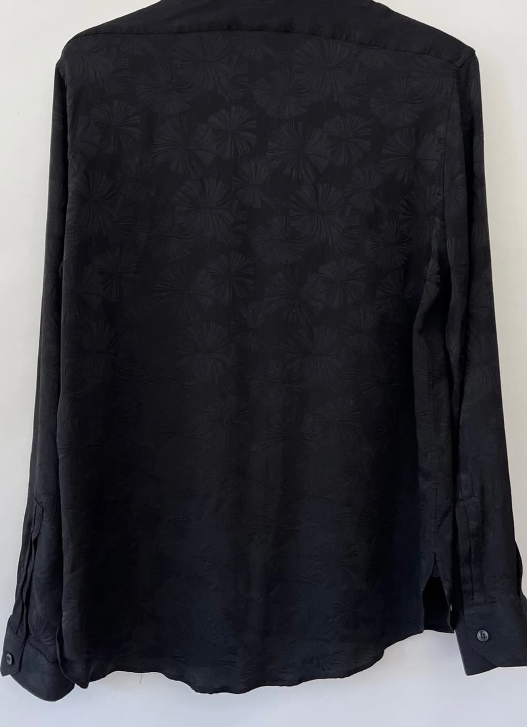 [BTS 지민님 착용] 생로랑 21ss 자카드 팜 리프 실크 셔츠 상품이미지3