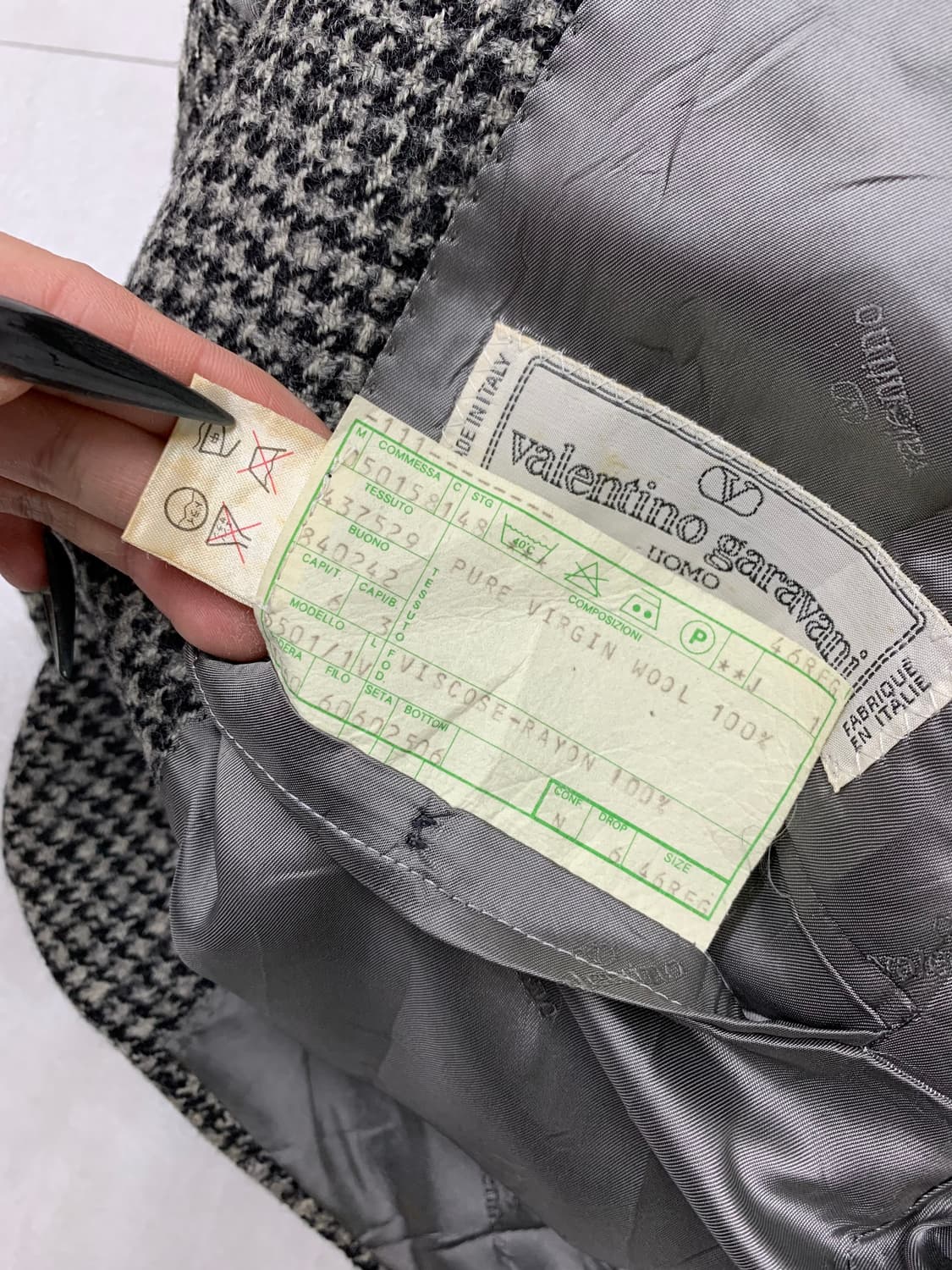 발렌티노 그레이 체크 블레이저 #281 상품이미지6