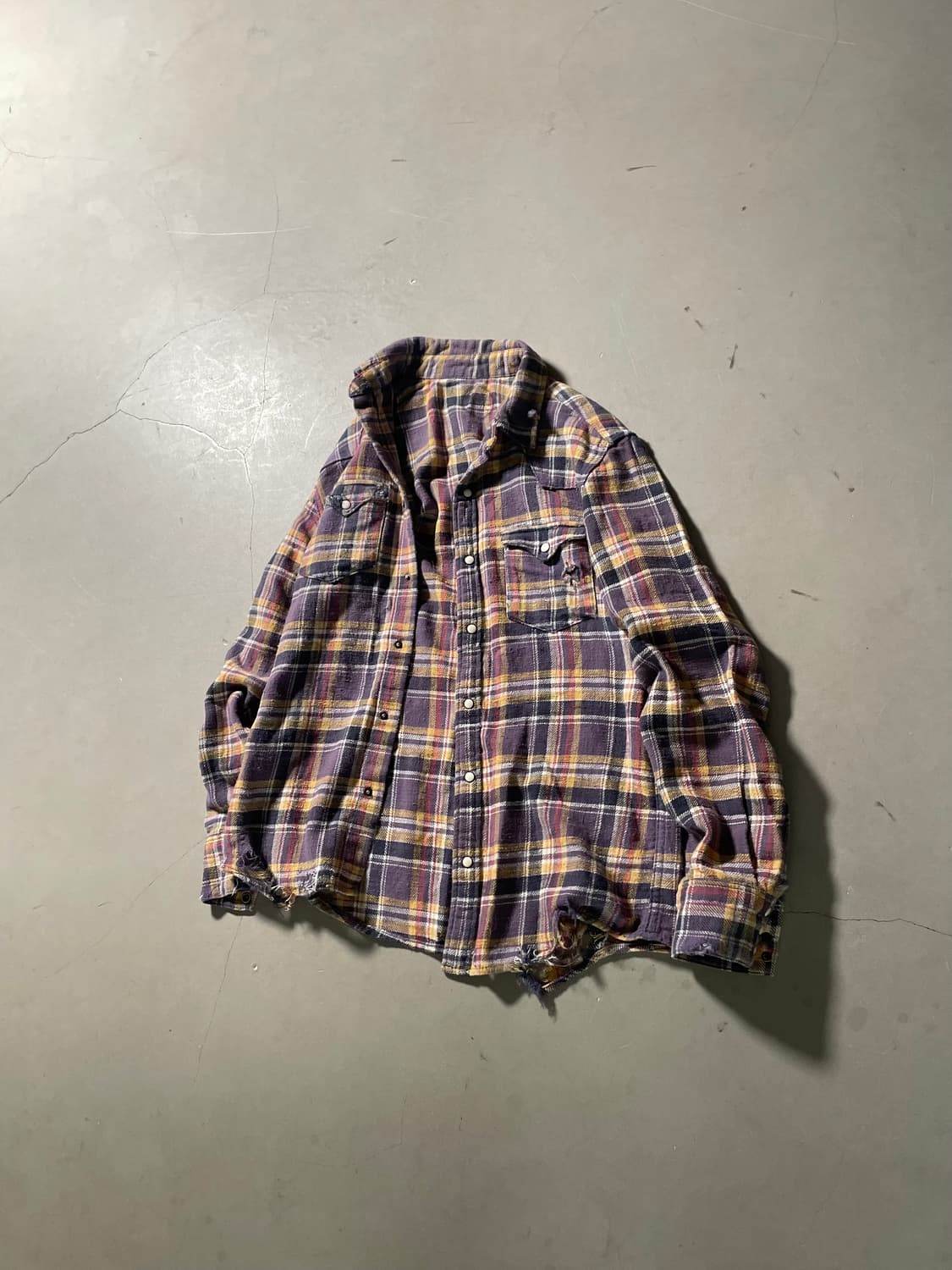 EDiFice japan Damage Check Shirt 상품이미지1