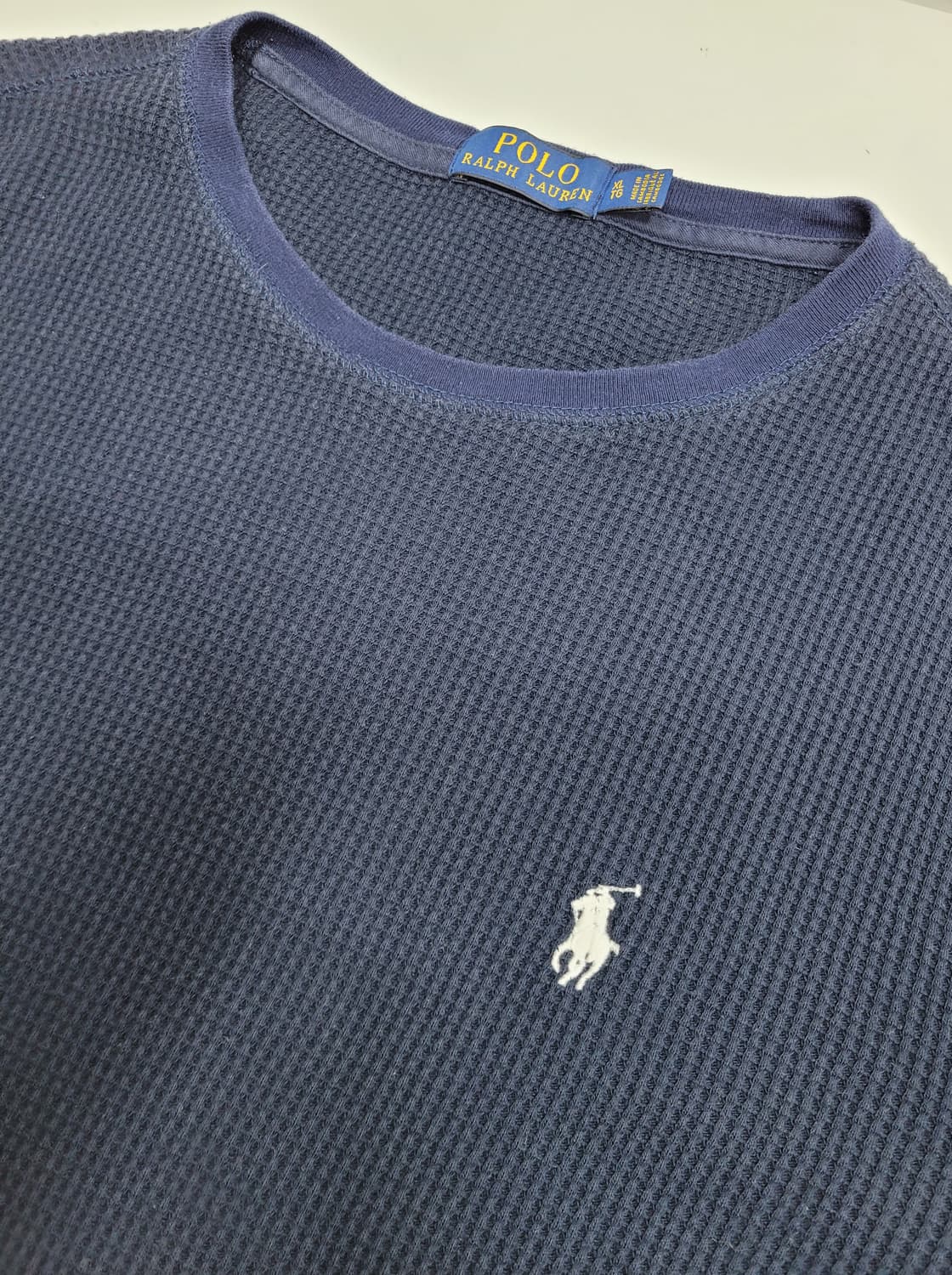 POLO 폴로 랄프로렌 화이트 포니 니트 티셔츠  / 남 XL 네이비
 상품이미지6