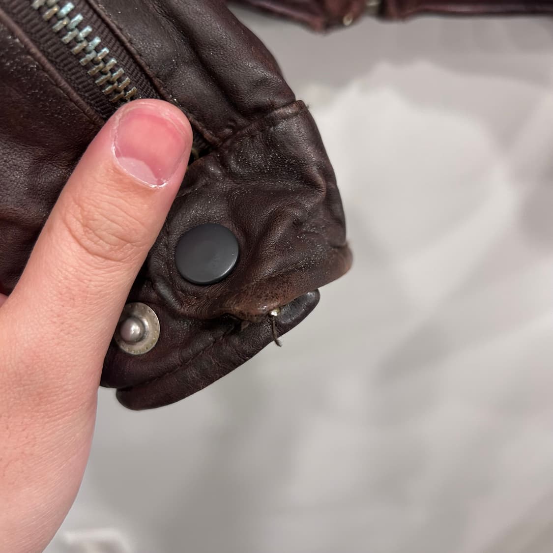 핸드메이드 빈티지 램스킨 레더 라이더자켓 상품이미지5