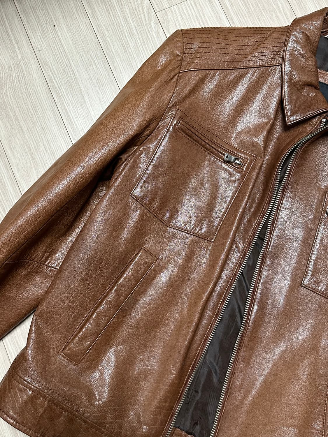 자라 빈티지 리얼가죽 자켓 상품이미지2