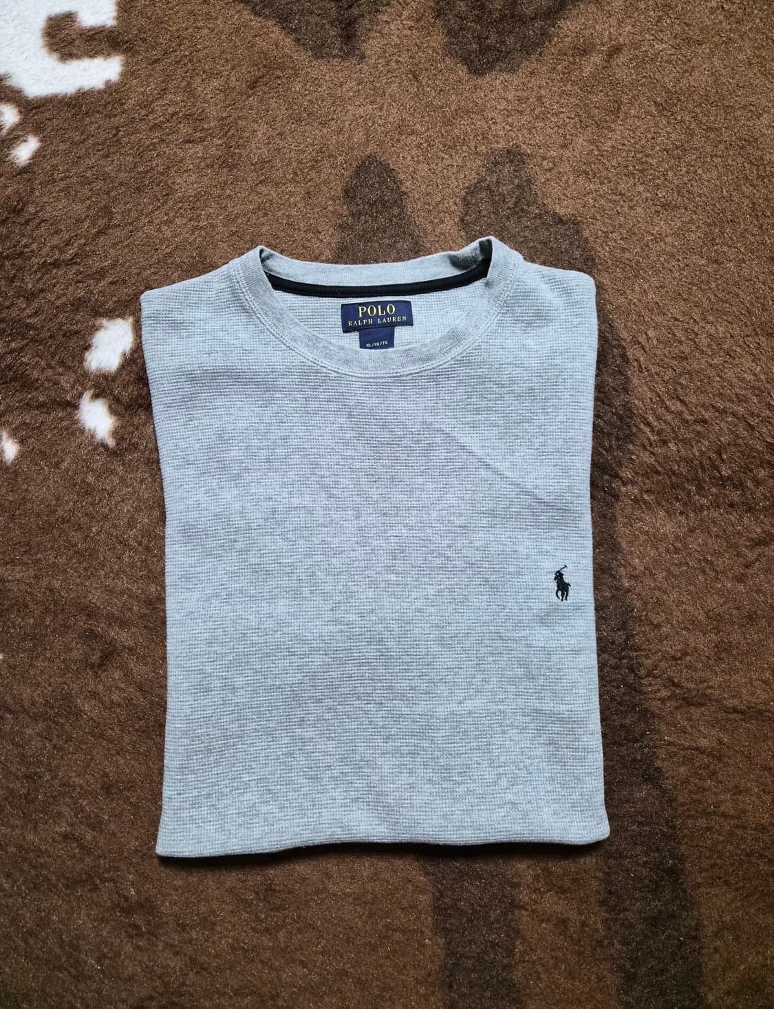 폴로 랄프로렌 남성용 그레이 라운드 티(XL) 상품이미지4
