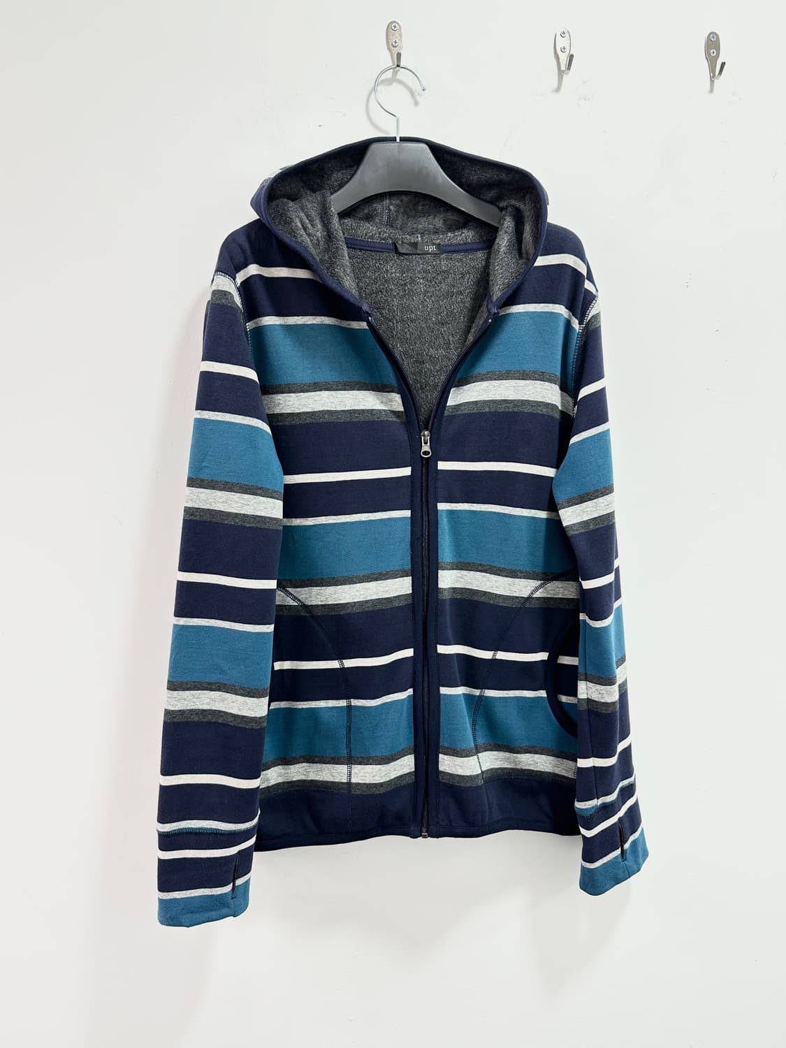 Upt stripe fur hoodie 상품이미지3