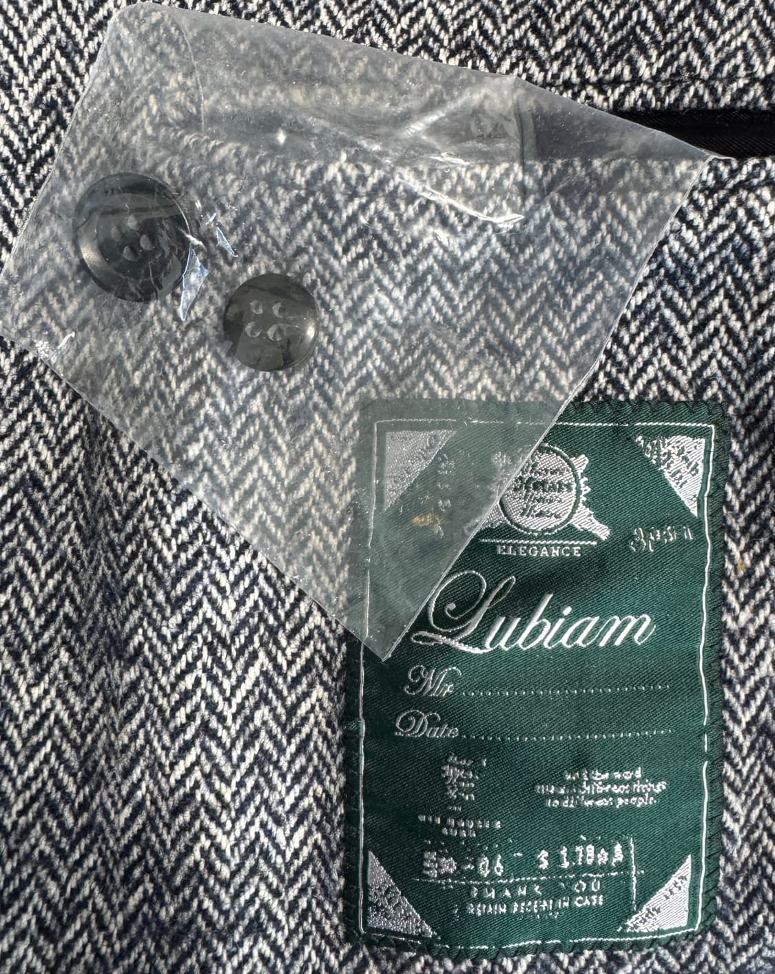 LUBIAM 루비암 그레이 헤링본 테일러드 블레이저 자켓 50 상품이미지10