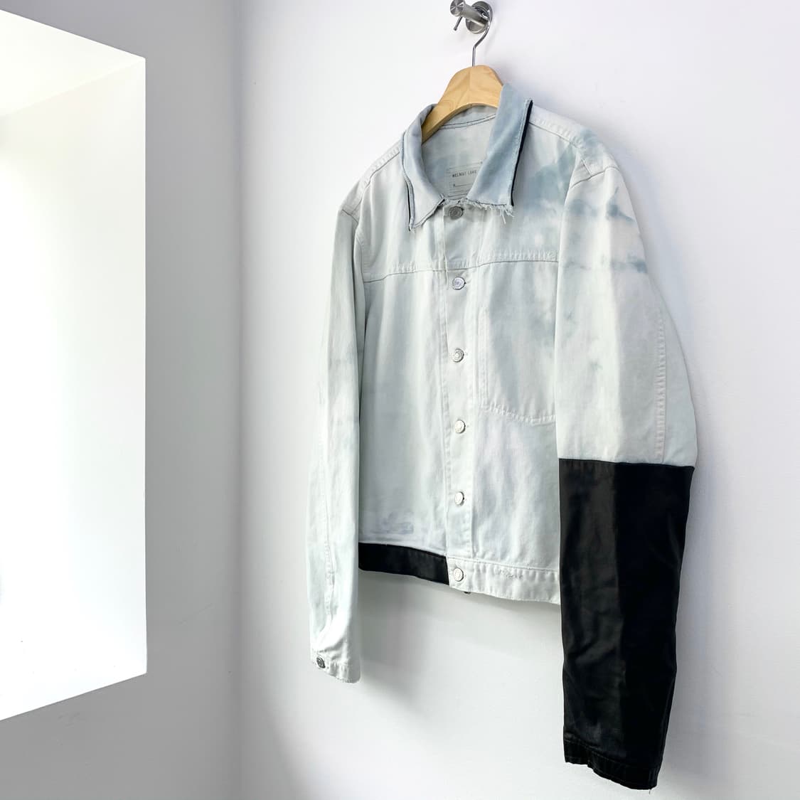 헬무트 랭 03S/S 브로큰 데님 레더 슬리브 자켓 상품이미지5