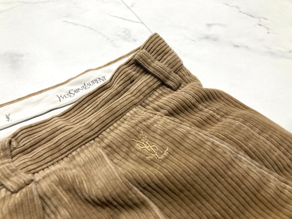 90s 입생로랑 옴므 투턱 코듀로이 팬츠 36-38 상품이미지3