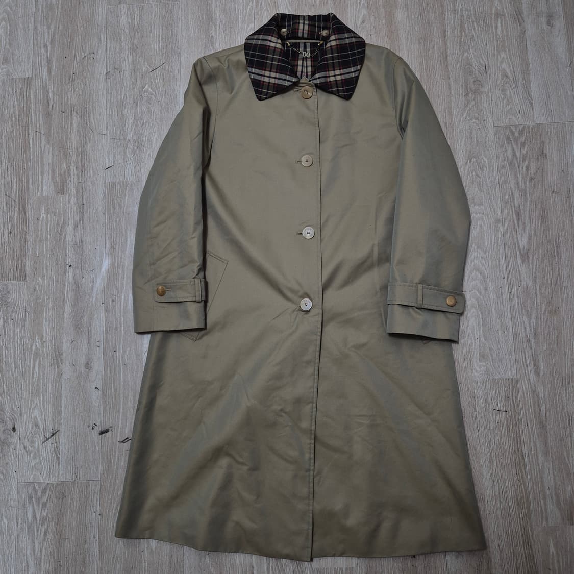 닥스 런던 체크 카라 트렌치코트 85-160 상품이미지1