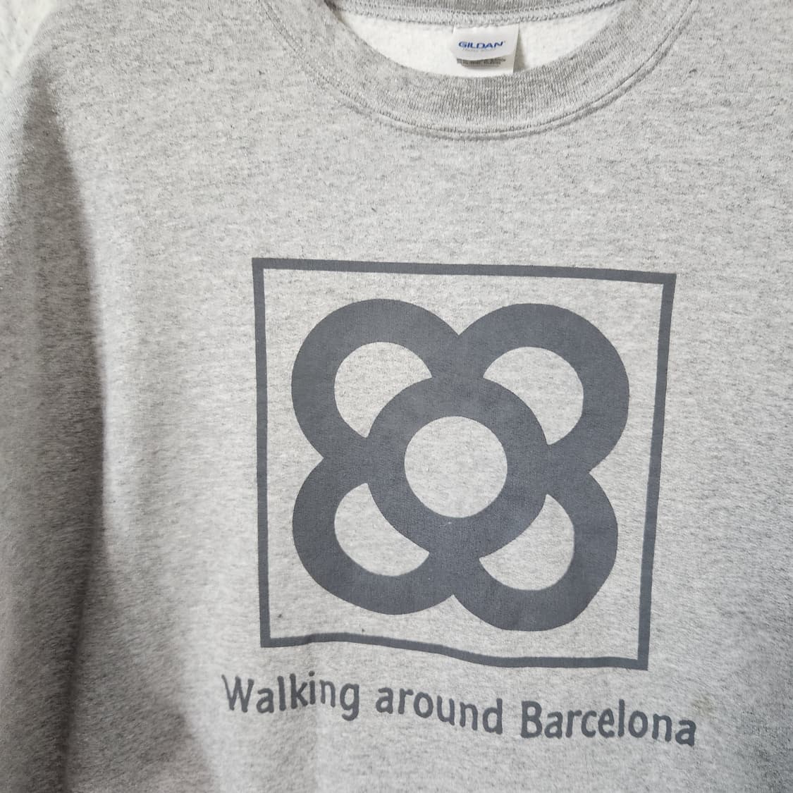 J445 [XL] 길단 프린팅 맨투맨 티셔츠 상품이미지2