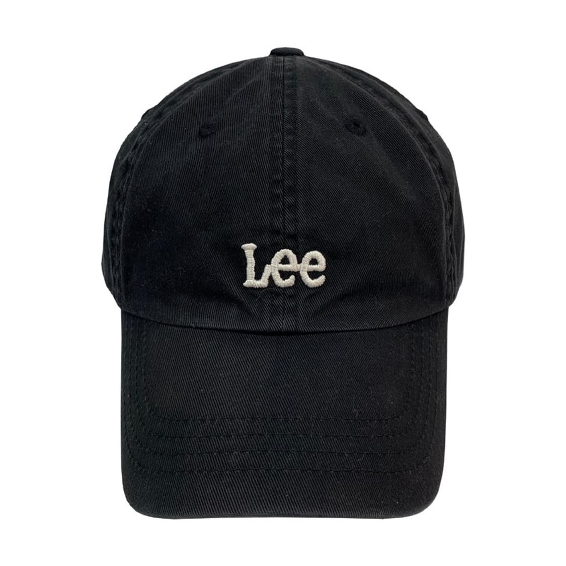 LEE 스몰 로고 코튼 커브 볼캡 블랙 상품이미지1