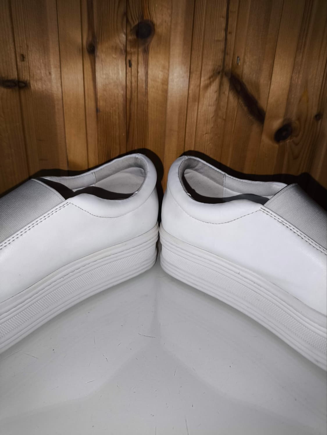 235mm 강자매 강시스터 소가죽 플랫폼 스니커즈 상품이미지7