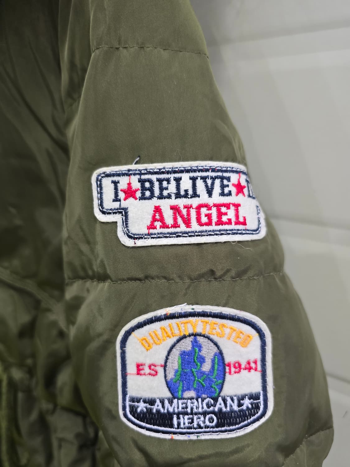 SHARELANTV 카키 라쿤털 패딩 40 상품이미지3