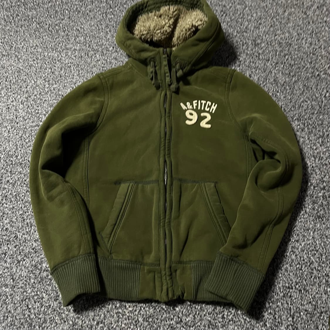 아베크롬비 울프죠 후드집업자켓 카키 상품이미지1