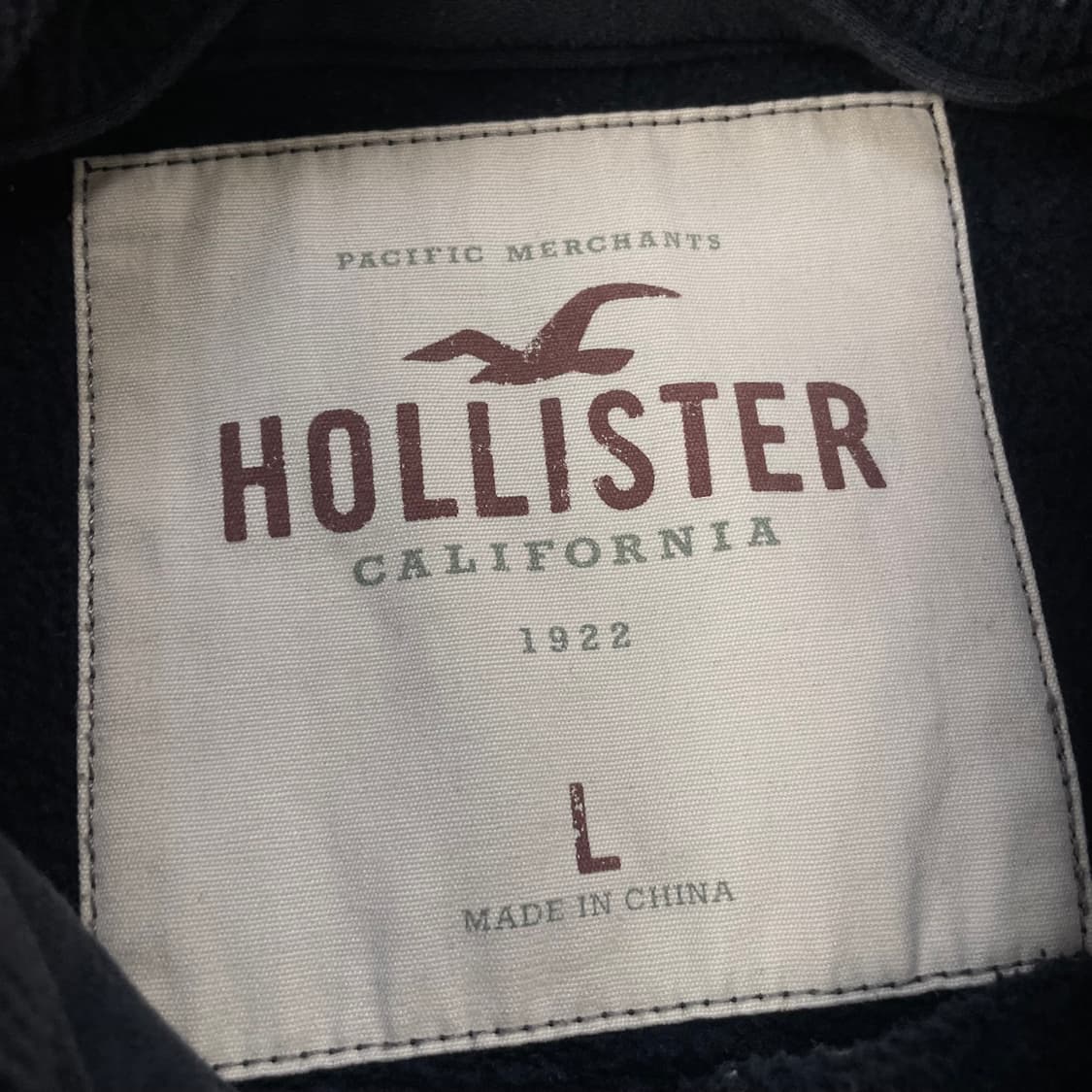 홀리스터 스펠 로고 후드집업 네이비 상품이미지3