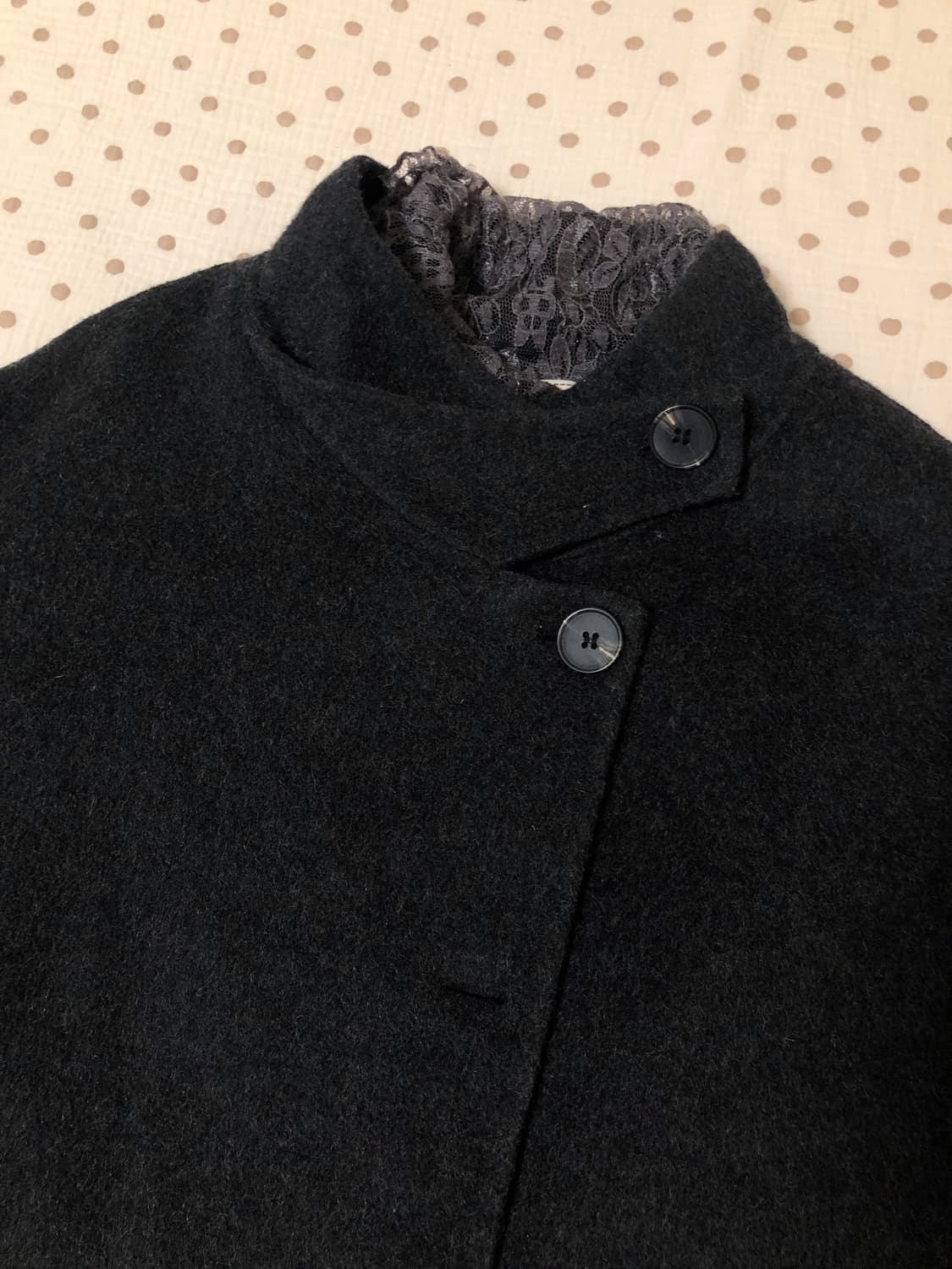 빈티지 모리걸 해린깔 반코트 상품이미지2