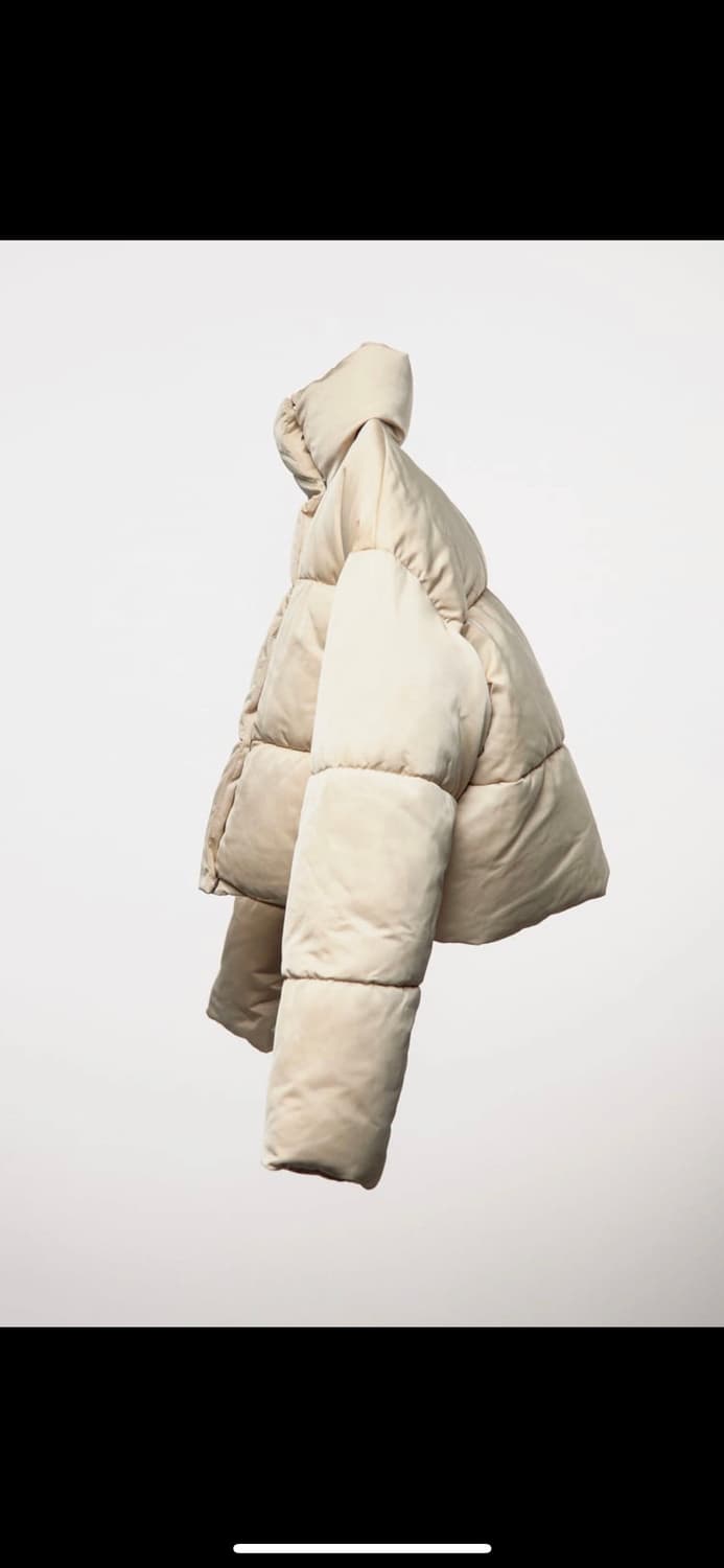 새상품) ZARA 자라 여성 새틴 푸퍼 자켓 숏패딩 s 상품이미지3